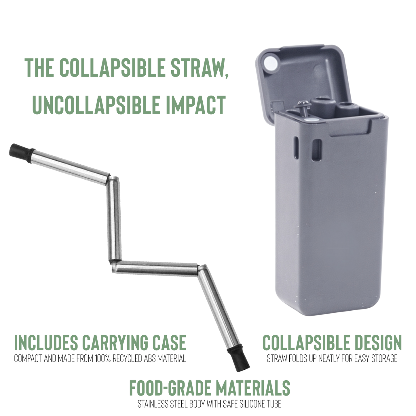 Archstone Stainless Steel Collapsible Drinking Straws