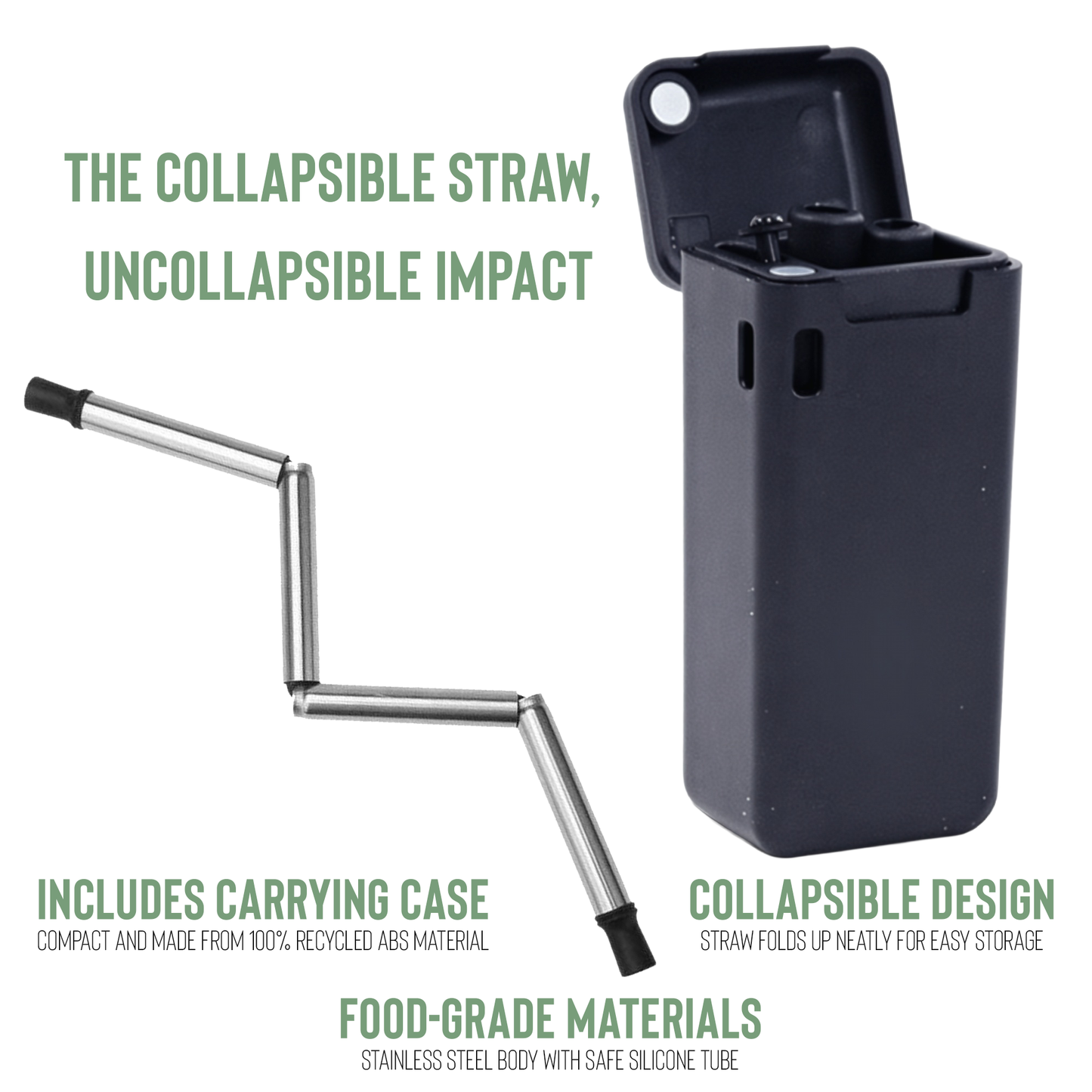 Archstone Stainless Steel Collapsible Drinking Straws