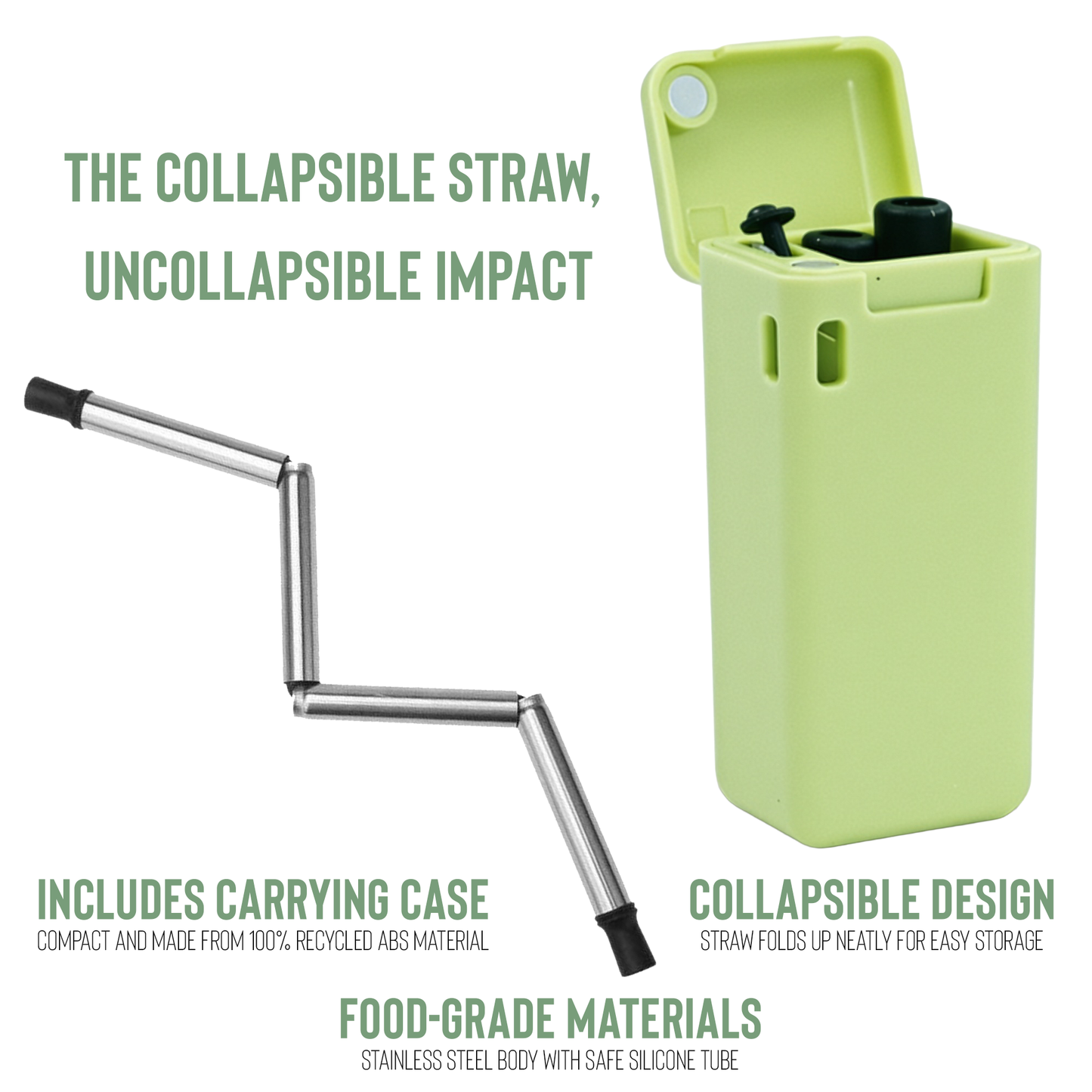 Archstone Stainless Steel Collapsible Drinking Straws