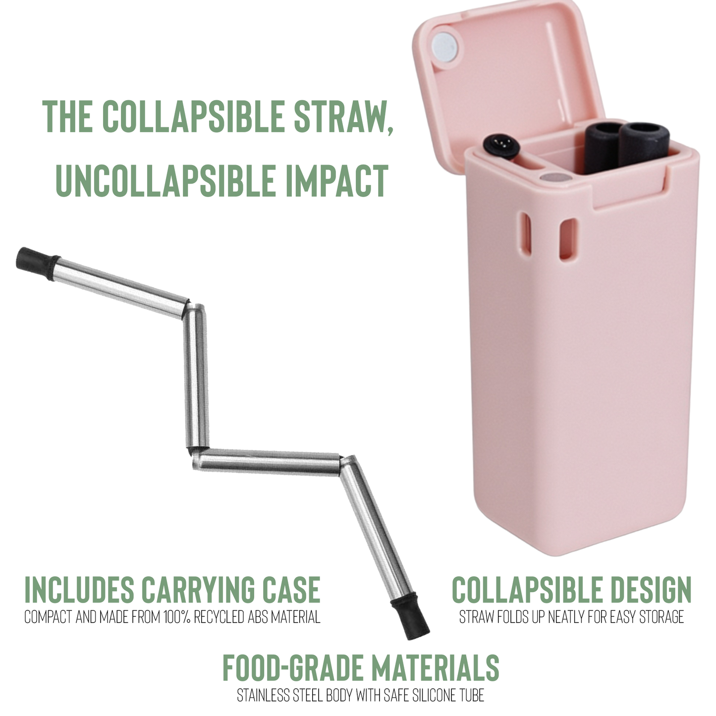 Archstone Stainless Steel Collapsible Drinking Straws