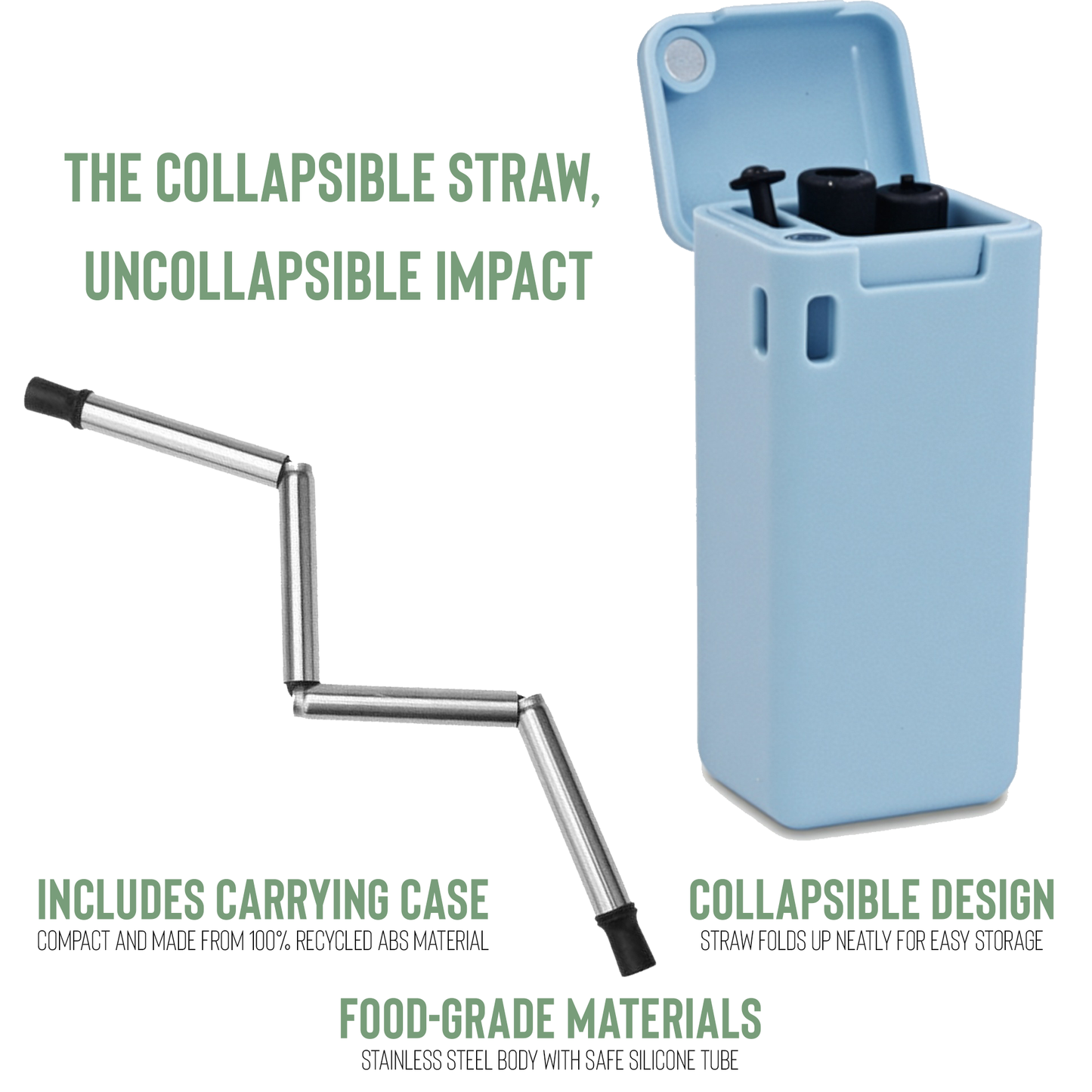 Archstone Stainless Steel Collapsible Drinking Straws