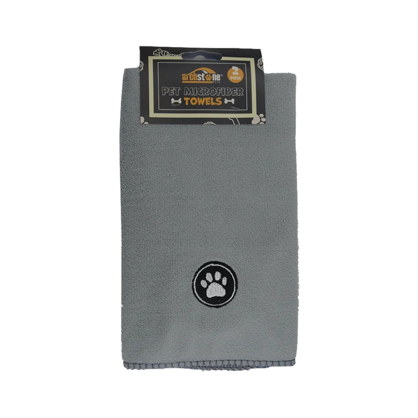 Archstone Pets 2-Piece Microfiber Towel Set - 20 x 30-Inches Size