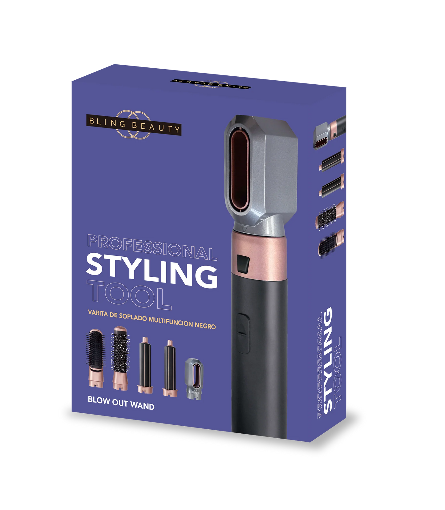 Bling Beauty Multi-Function Blow Out Wand - Black White