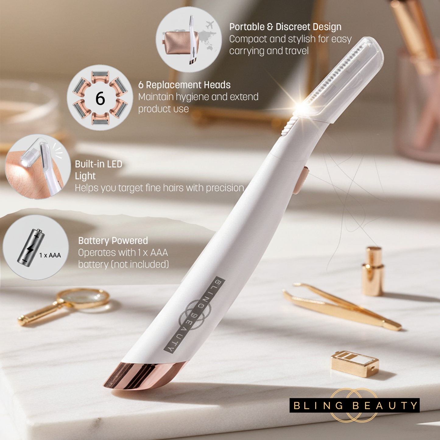 Bling Beauty Dermaplaning Facial Exfoliator