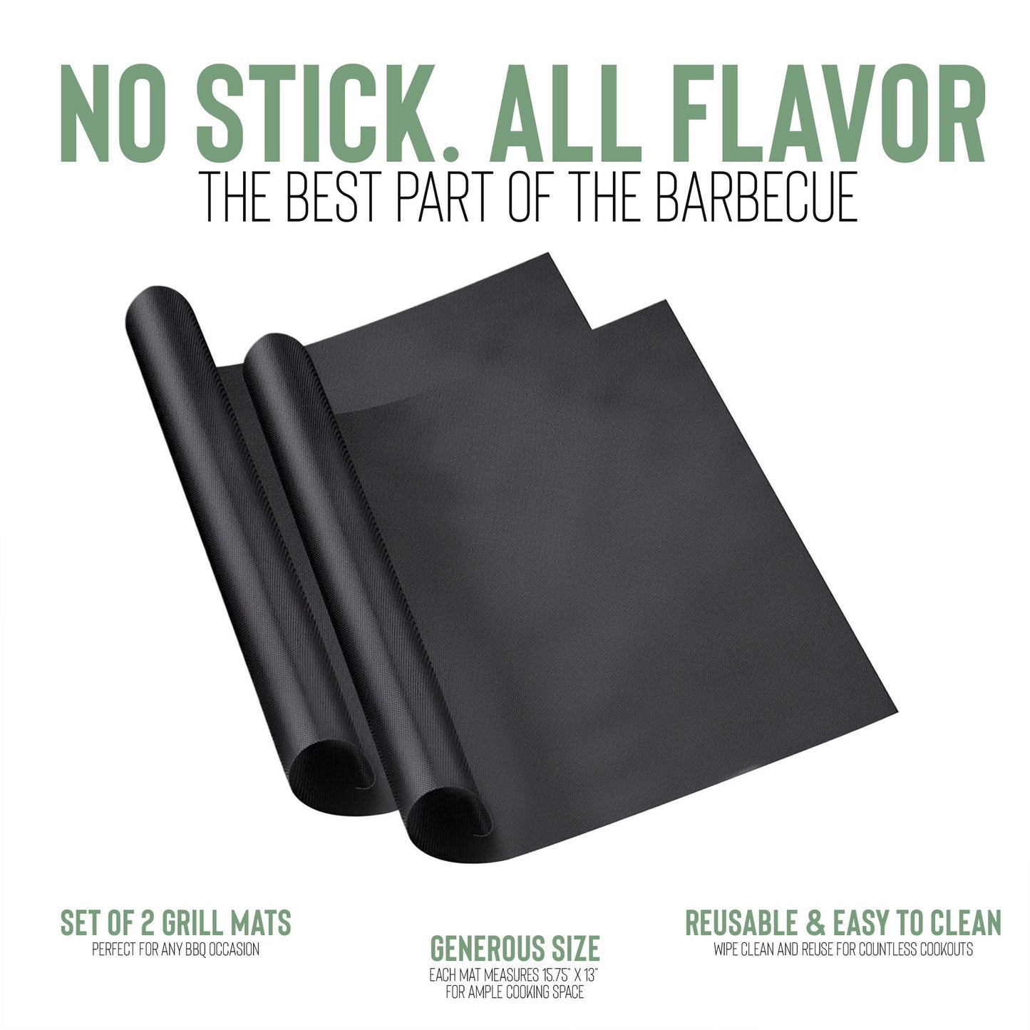 Big Backyard 2-Piece Set BBQ Grill Mat