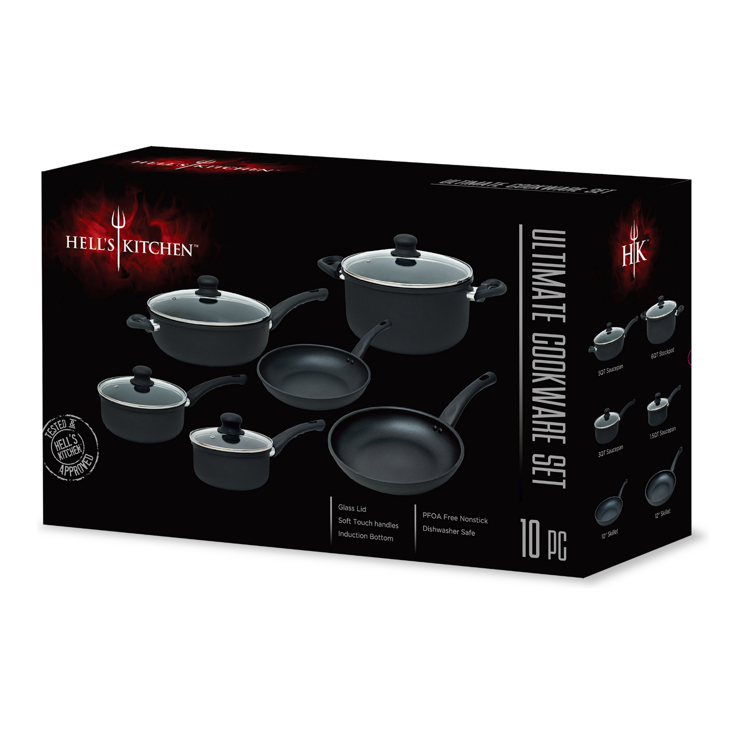Hell's Kitchen 10-Piece Ultimate Cookware Set