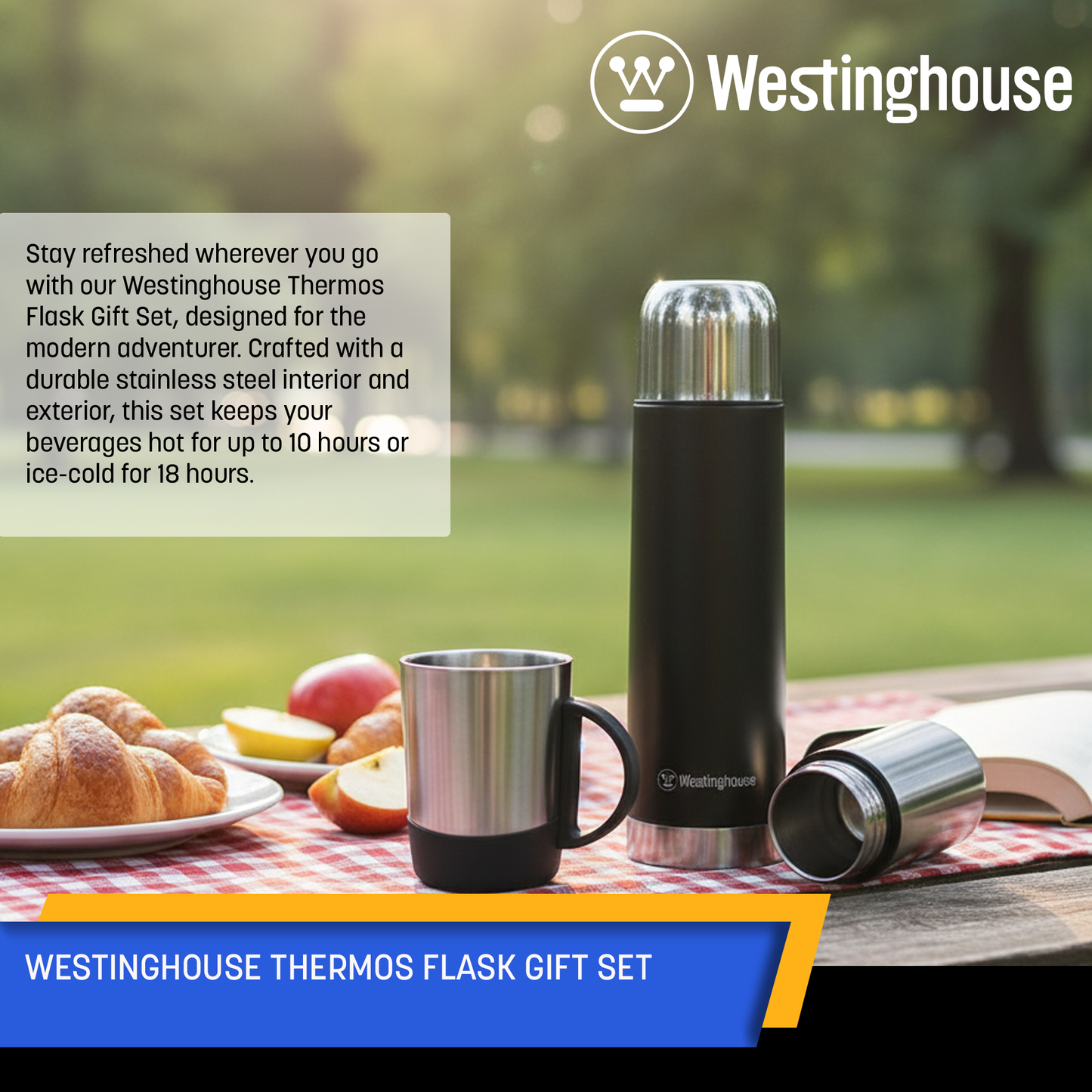 Westinghouse Thermos Flask Gift Set - 5 colors