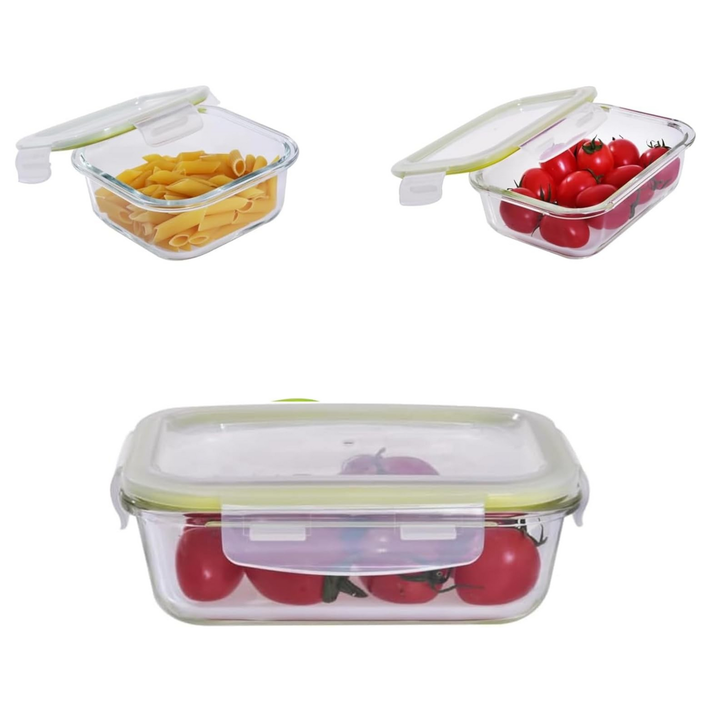 Westinghouse 6-Piece Glass Container Set - 320ml, 370ml, 640ml, 800ml, 1050ml, 1520ml
