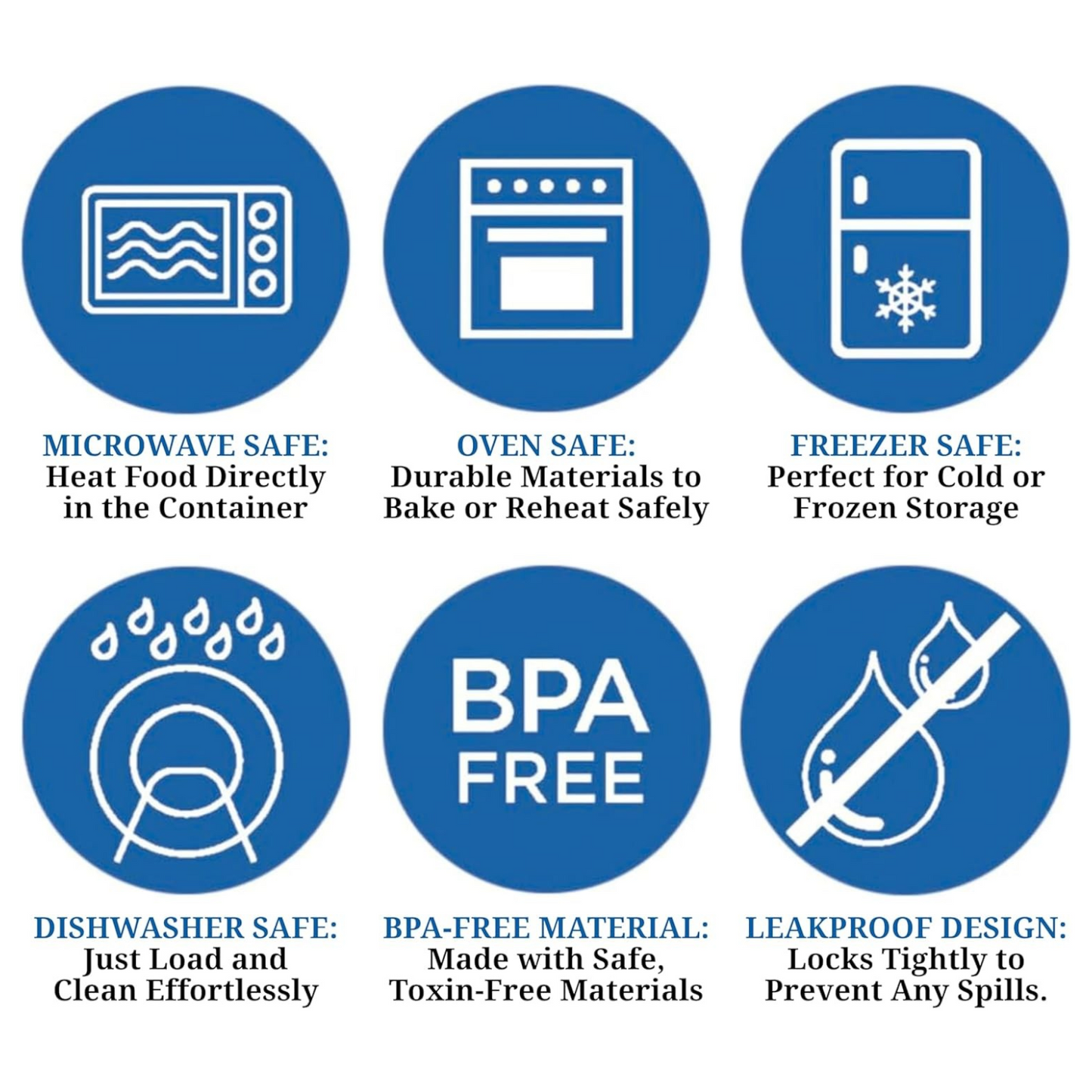 Westinghouse 6-Piece Glass Container Set - 320ml, 370ml, 640ml, 800ml, 1050ml, 1520ml