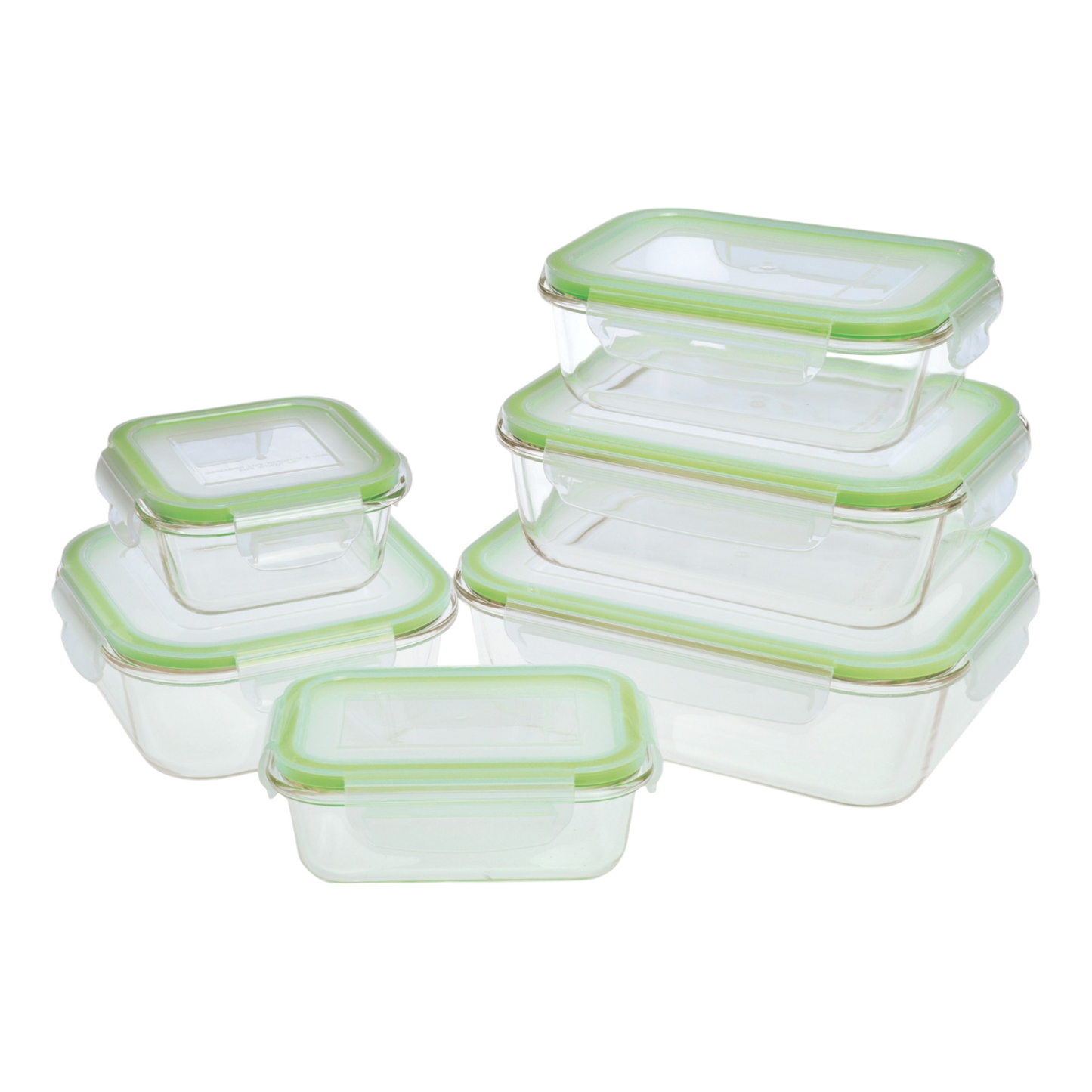 Westinghouse 6-Piece Glass Container Set - 320ml, 370ml, 640ml, 800ml, 1050ml, 1520ml