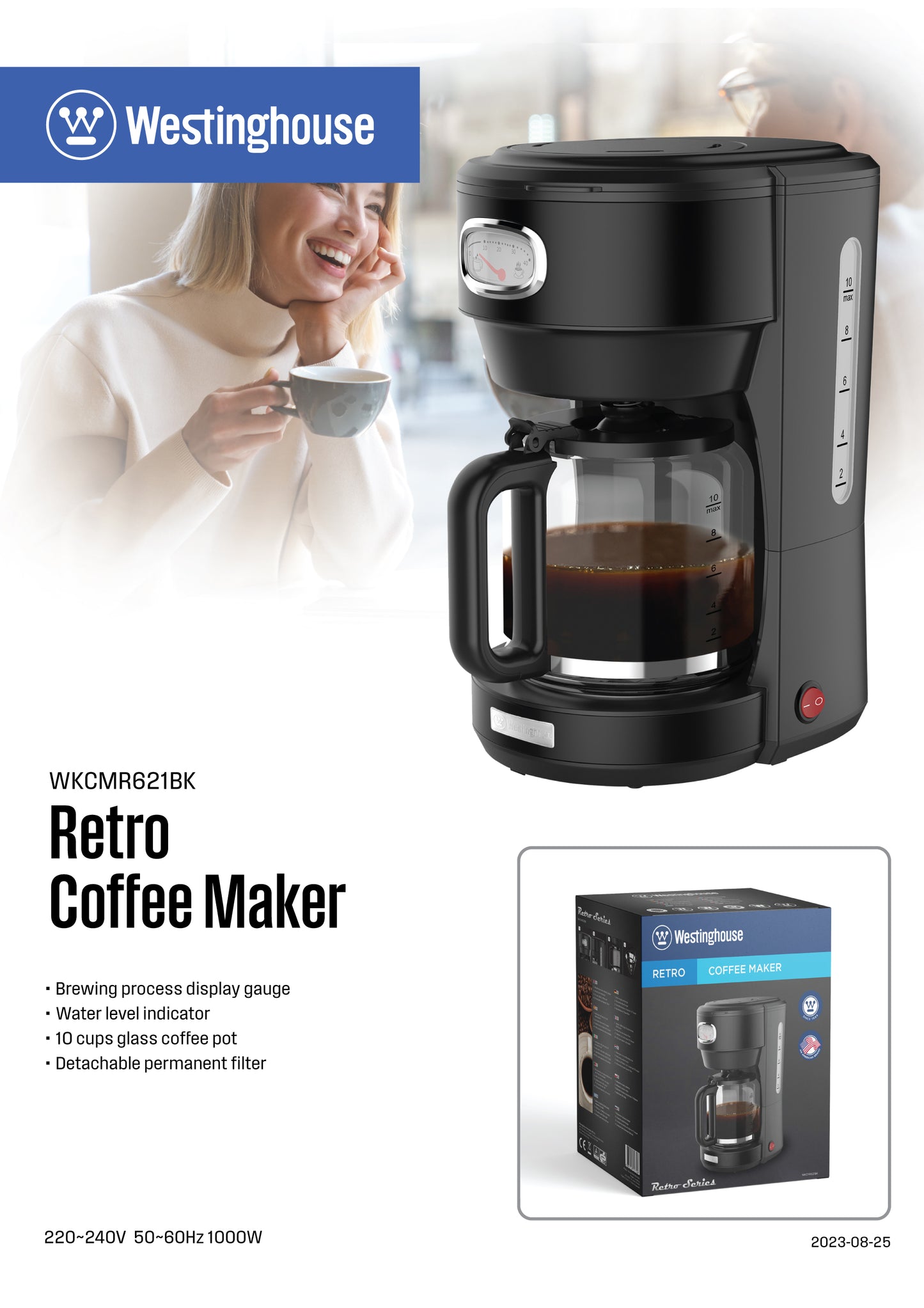 Westinghouse 8-Cup Coffee Maker - Retro Series