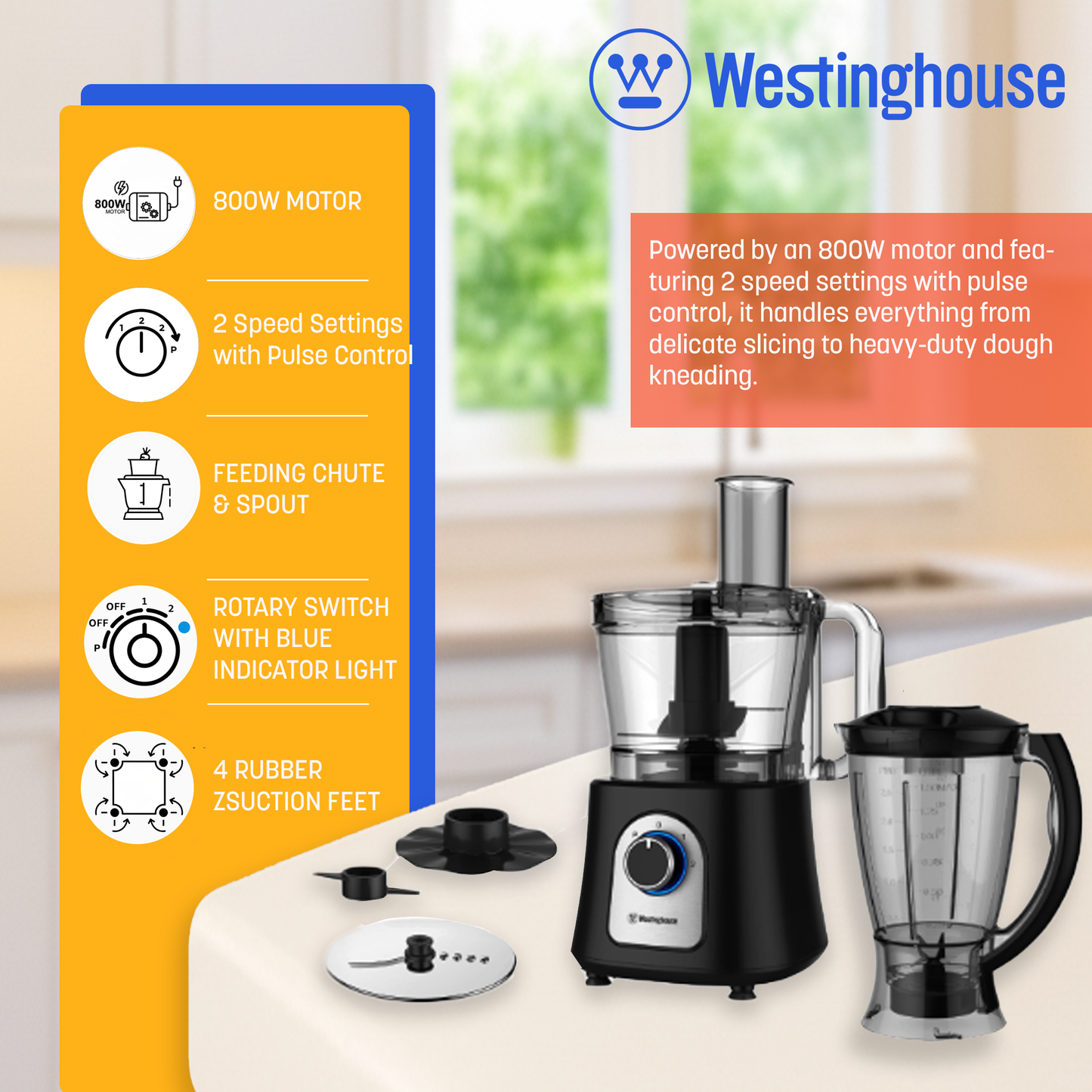 Westinghouse 2.8L Food Processor - Everyday Series