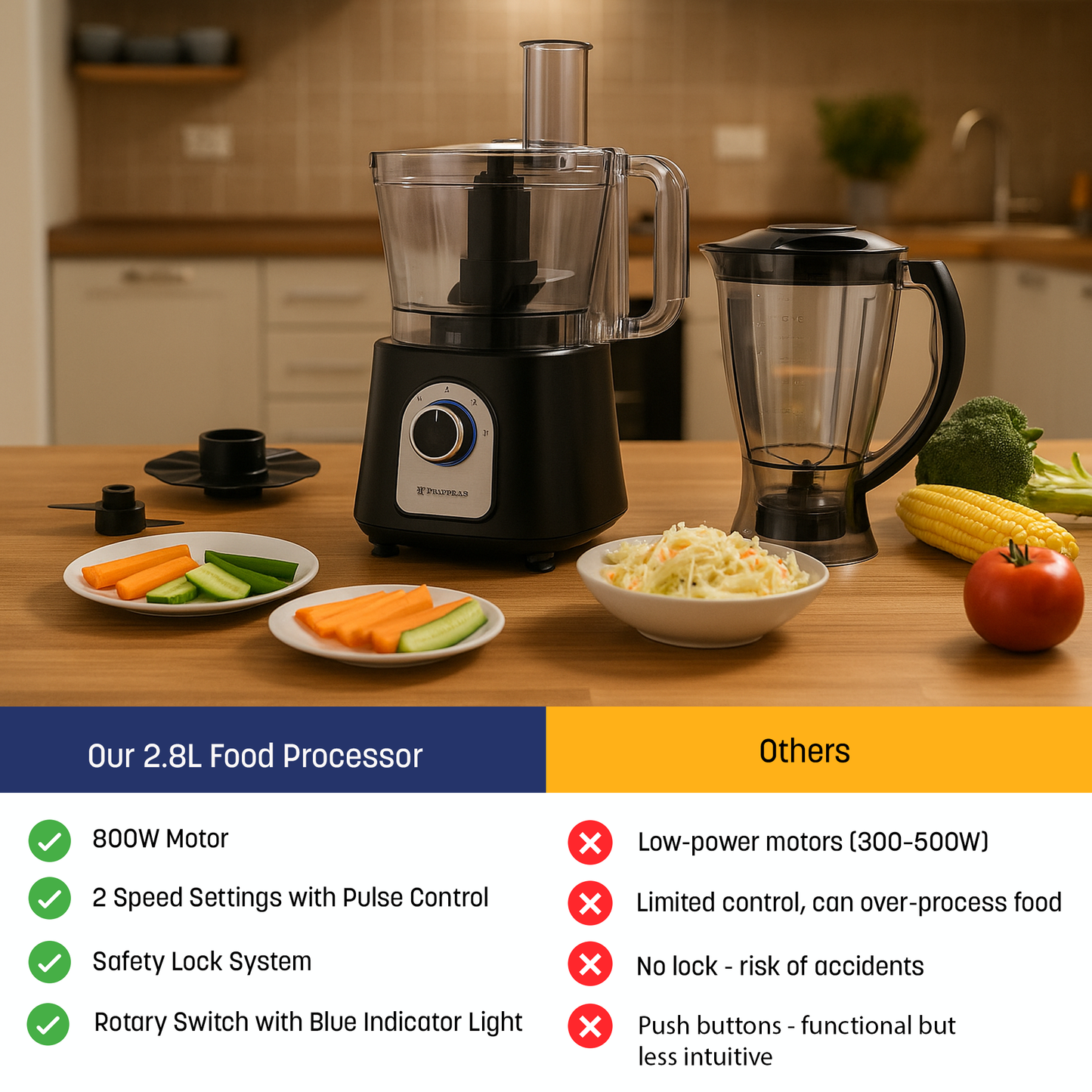 Westinghouse 2.8L Food Processor - Everyday Series