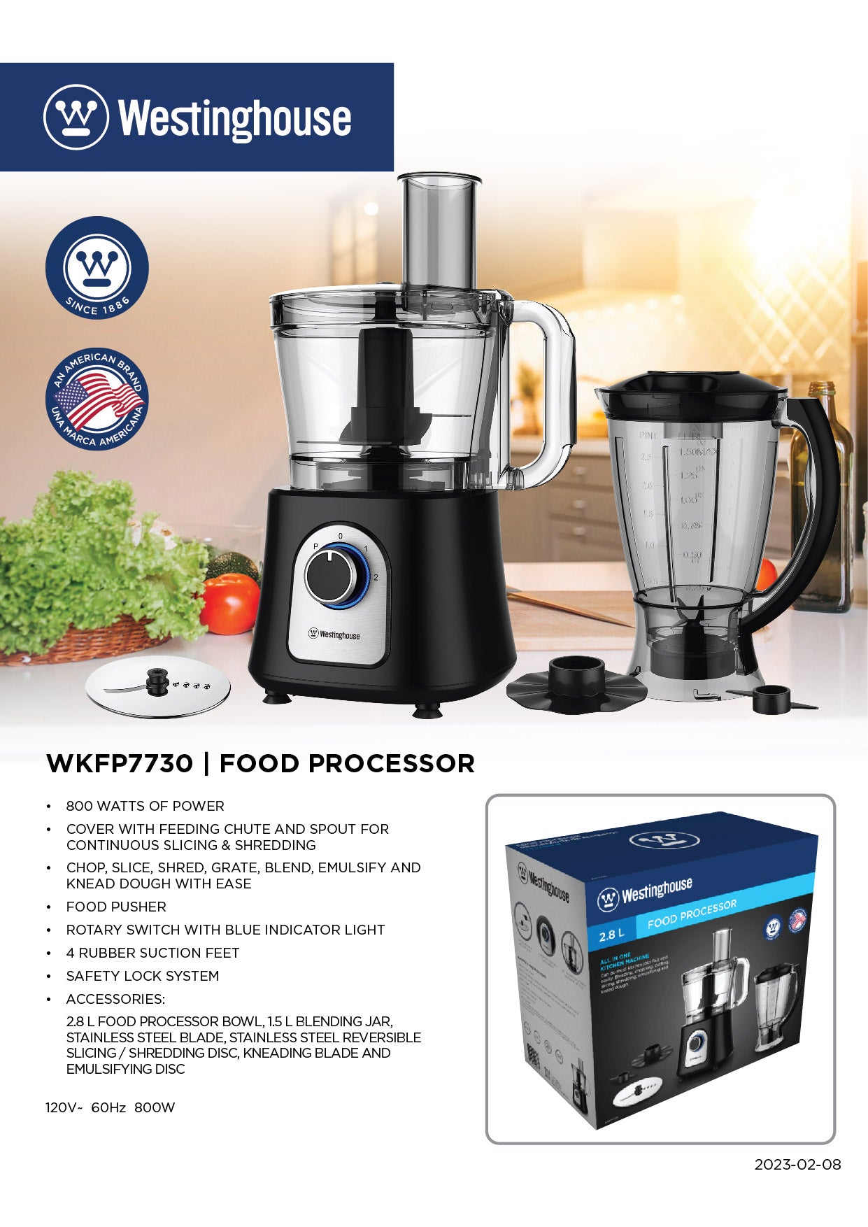 Westinghouse 2.8L Food Processor - Everyday Series