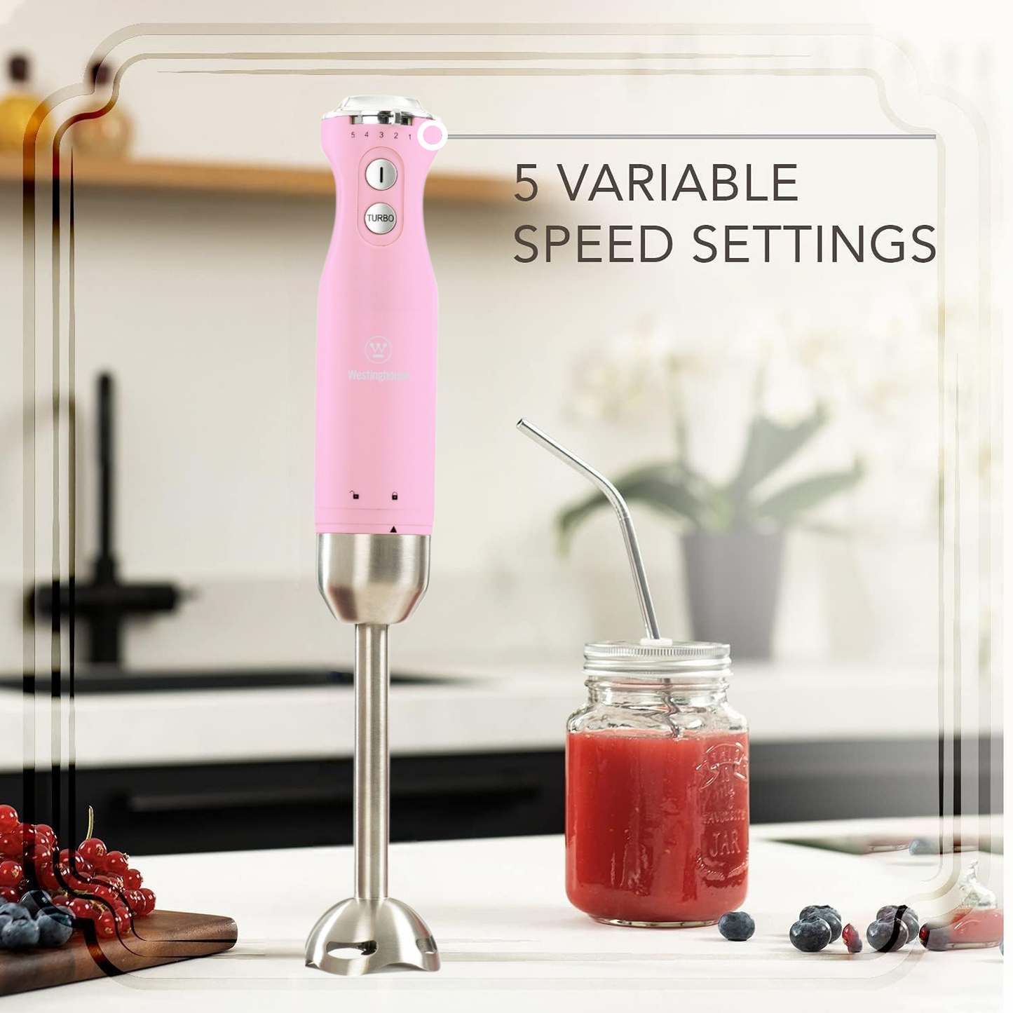 Westinghouse Multi-Speed Immersion Hand Blender - Retro Series, 4 Colors