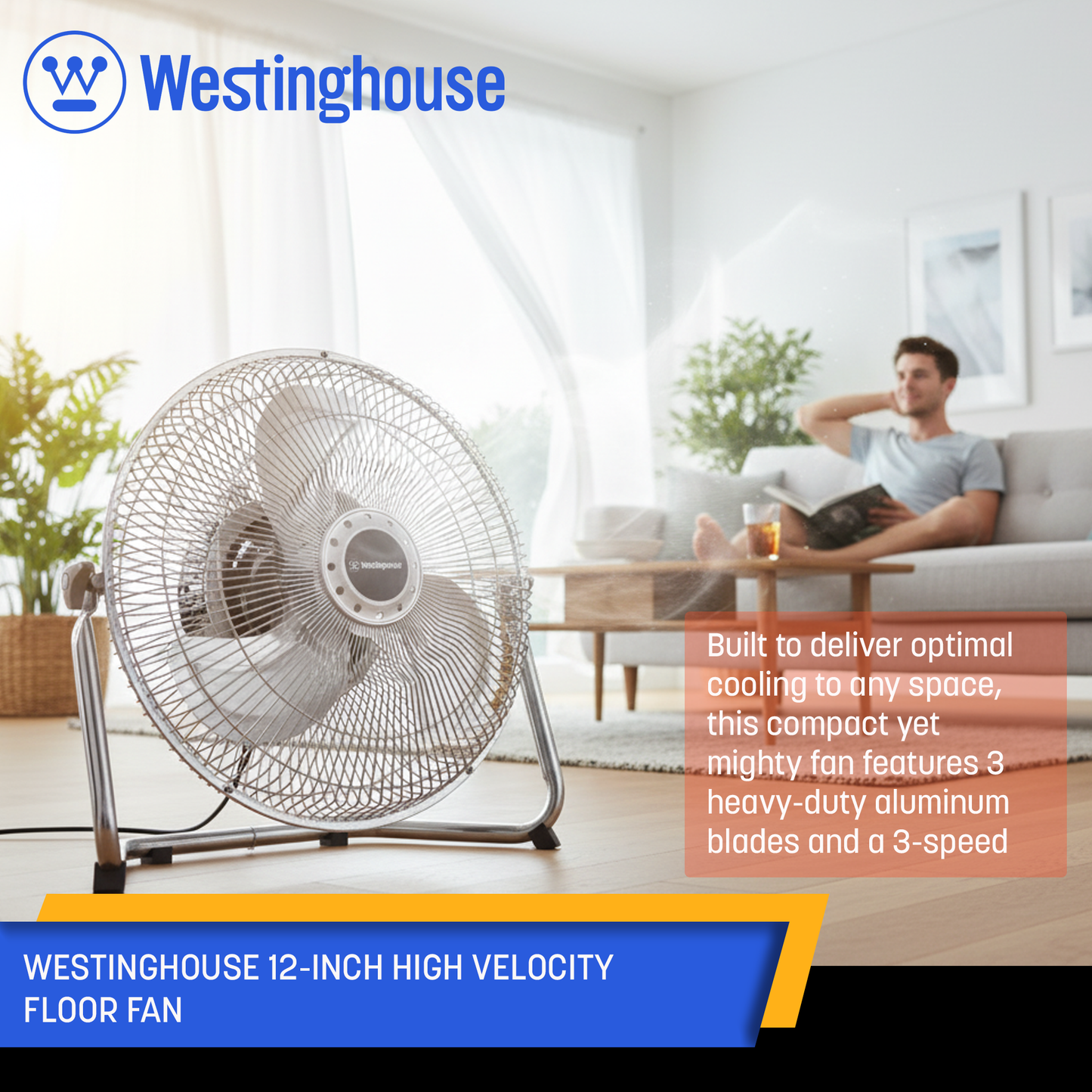 Westinghouse 12-Inch High Velocity Floor Fan