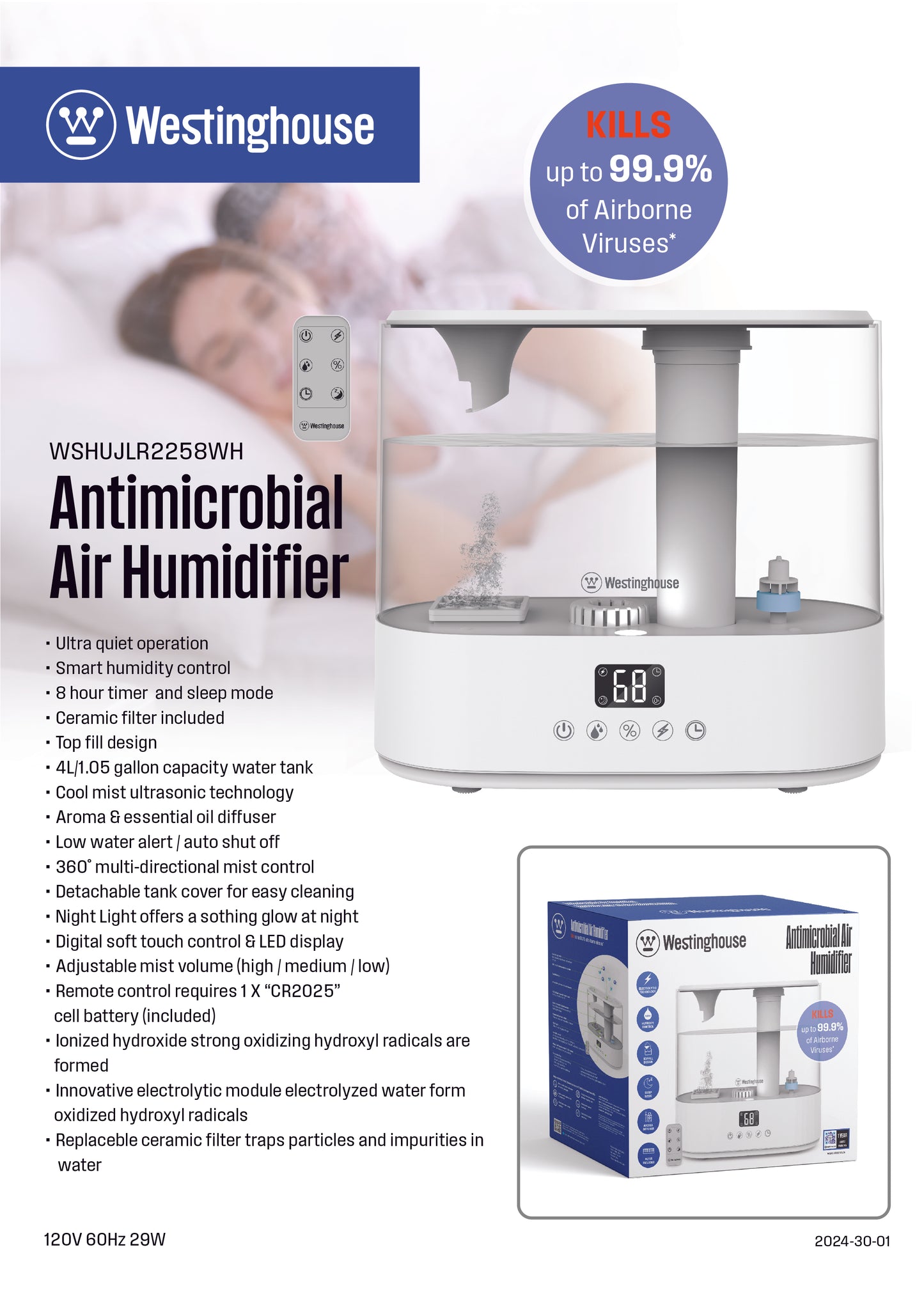 Westinghouse Anti-microbial Air Humidifier