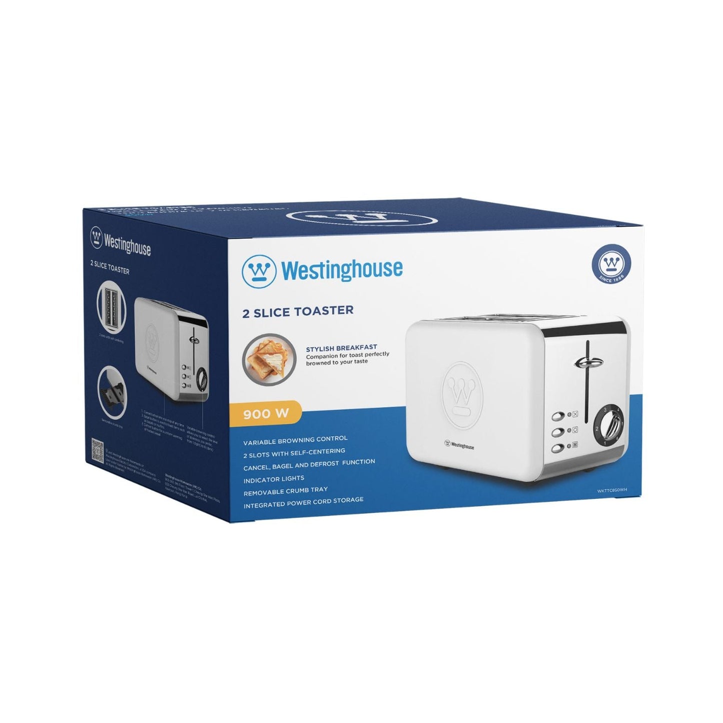 Westinghouse 2-Slice Toaster with Crumb Tray - Everyday Series