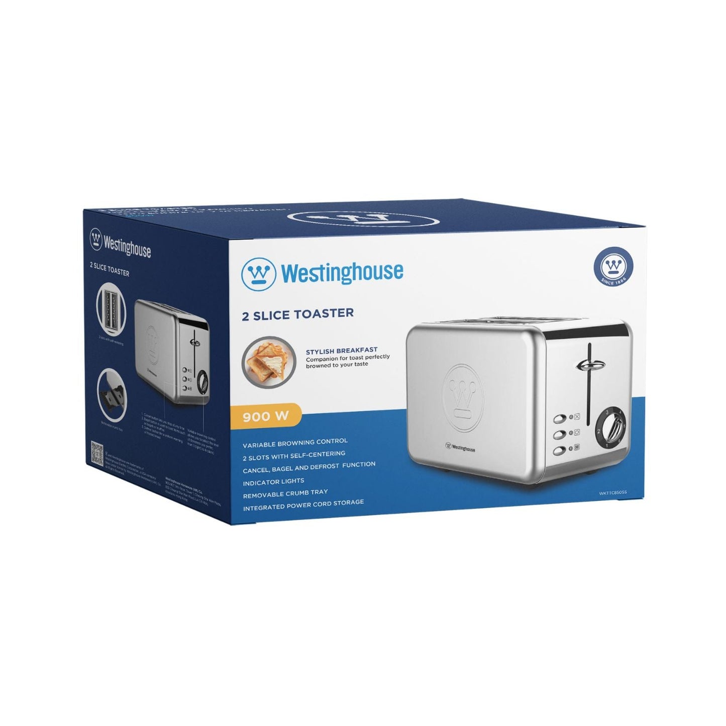 Westinghouse 2-Slice Toaster with Crumb Tray - Everyday Series