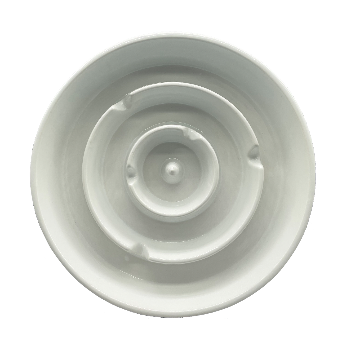 Pet Ceramic Slow Feeder Bowl - Blue/White