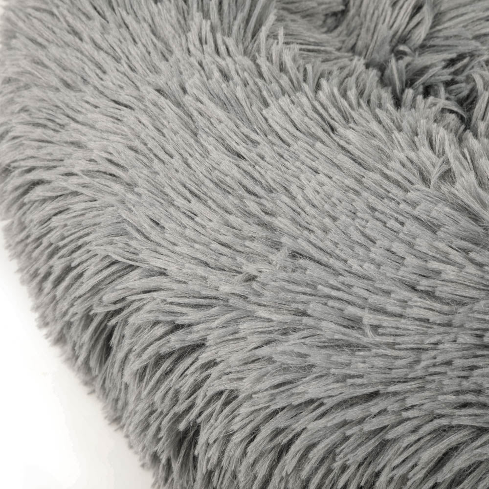 Archstone Pets Donut Bed - Gray, Raised Edges, S M L Sizes