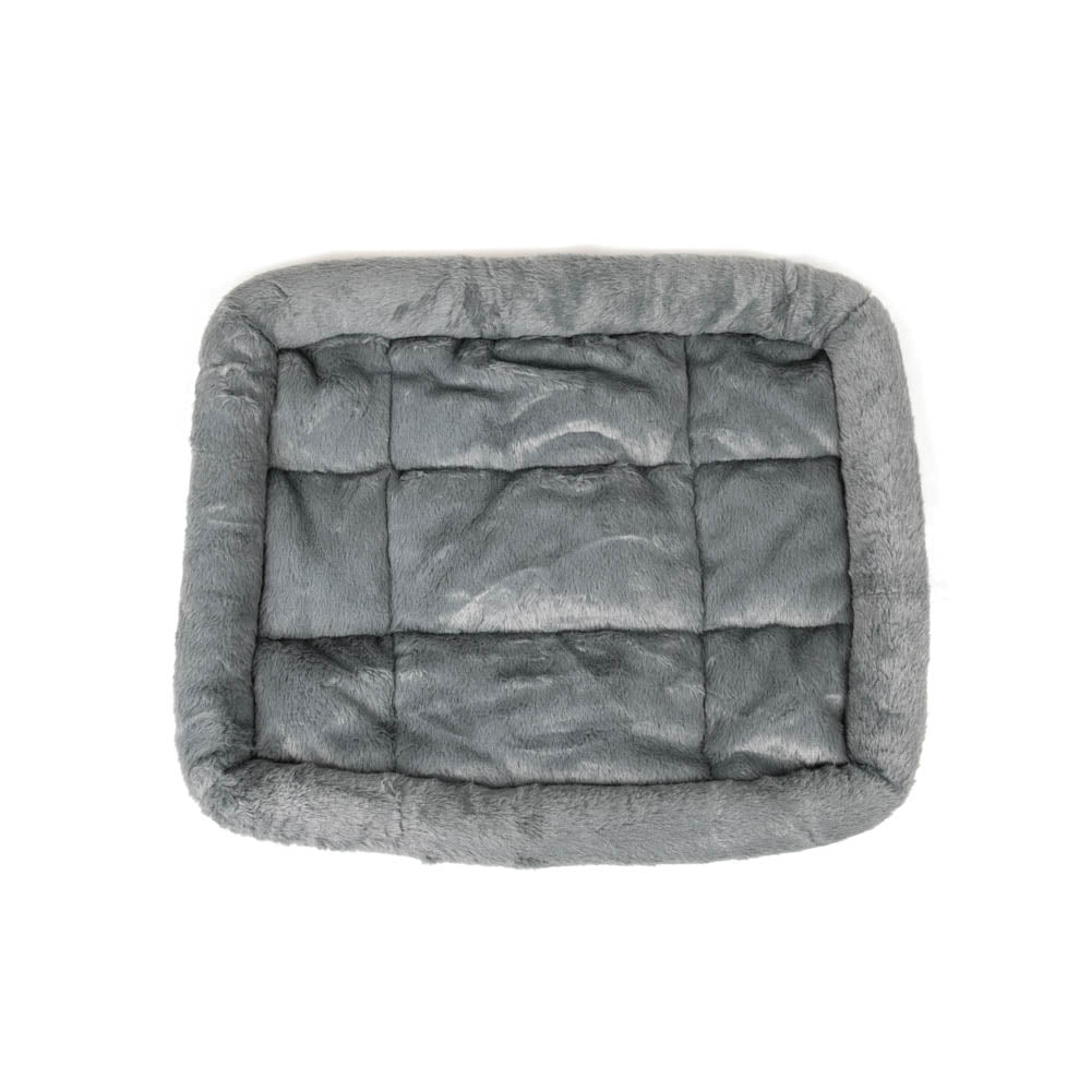 Archstone Pets Flat Bed - Gray, Raised Edges, Crate Bed, 3 Sizes