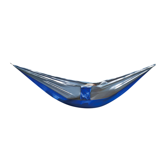 Portable Camping Hammock with Carry Pouch - Blue / Gray