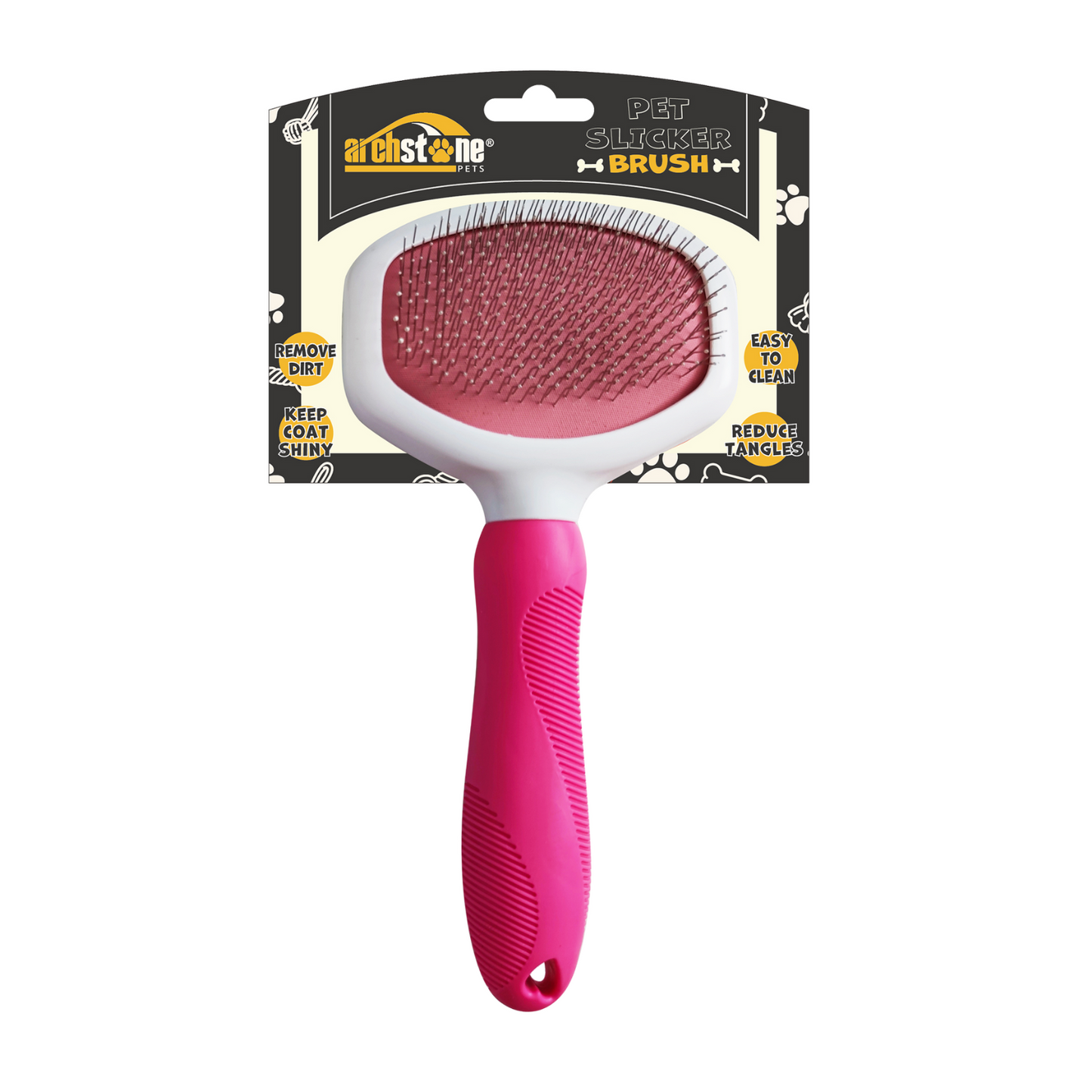 Pet Slicker Brush - Pink