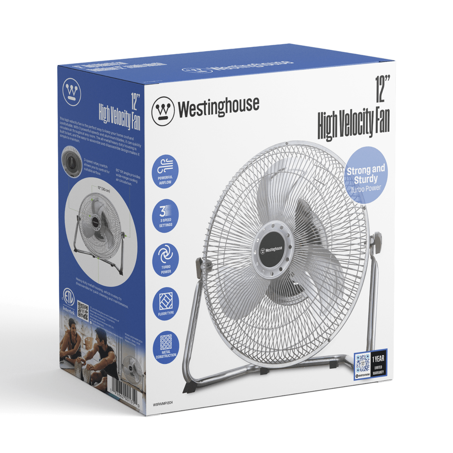 Westinghouse 12-Inch High Velocity Floor Fan