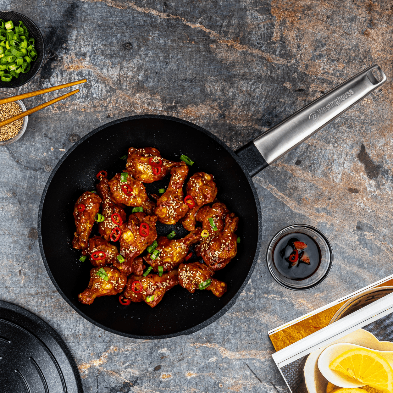 Westinghouse 11-Inch Wok with Lid - Performance Series