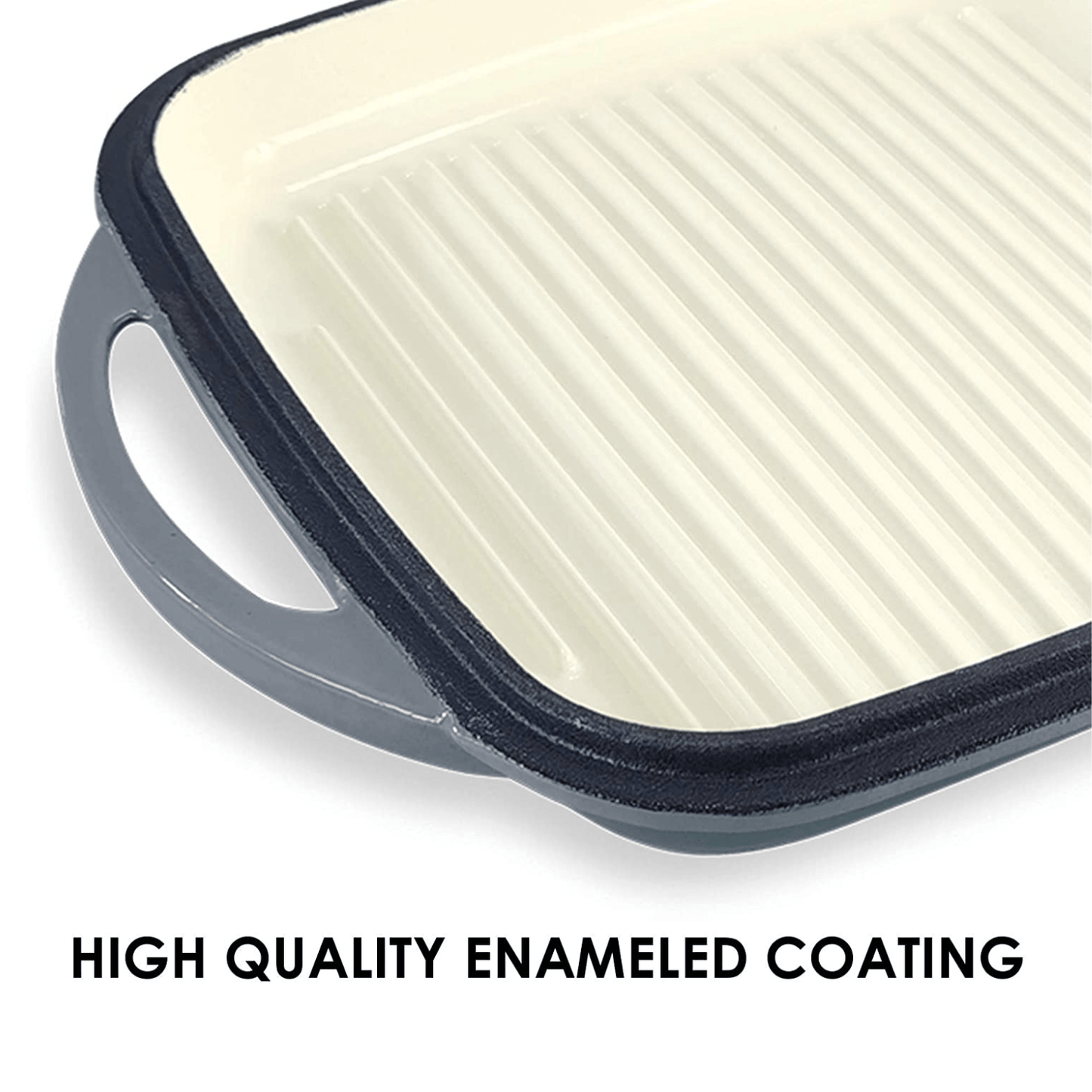 ChefVentions 10-Inch Square Cast Iron Grill Pan