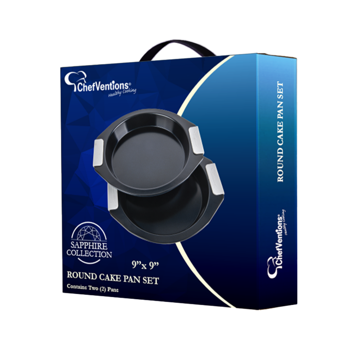 ChefVentions 2-Piece Round Cake Pans Set - Sapphire Collection