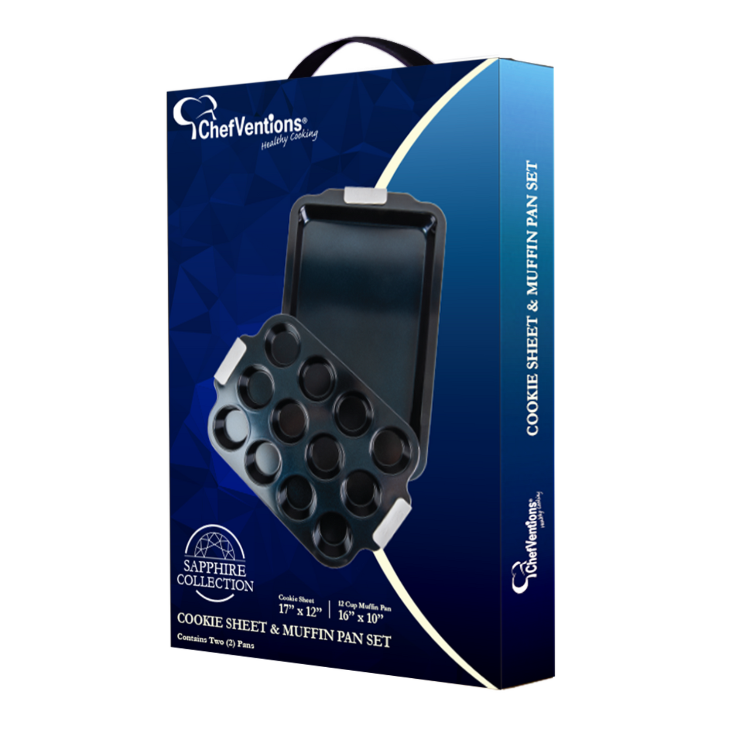 ChefVentions Cookie Sheet and Muffin Pan Set - Sapphire Collection