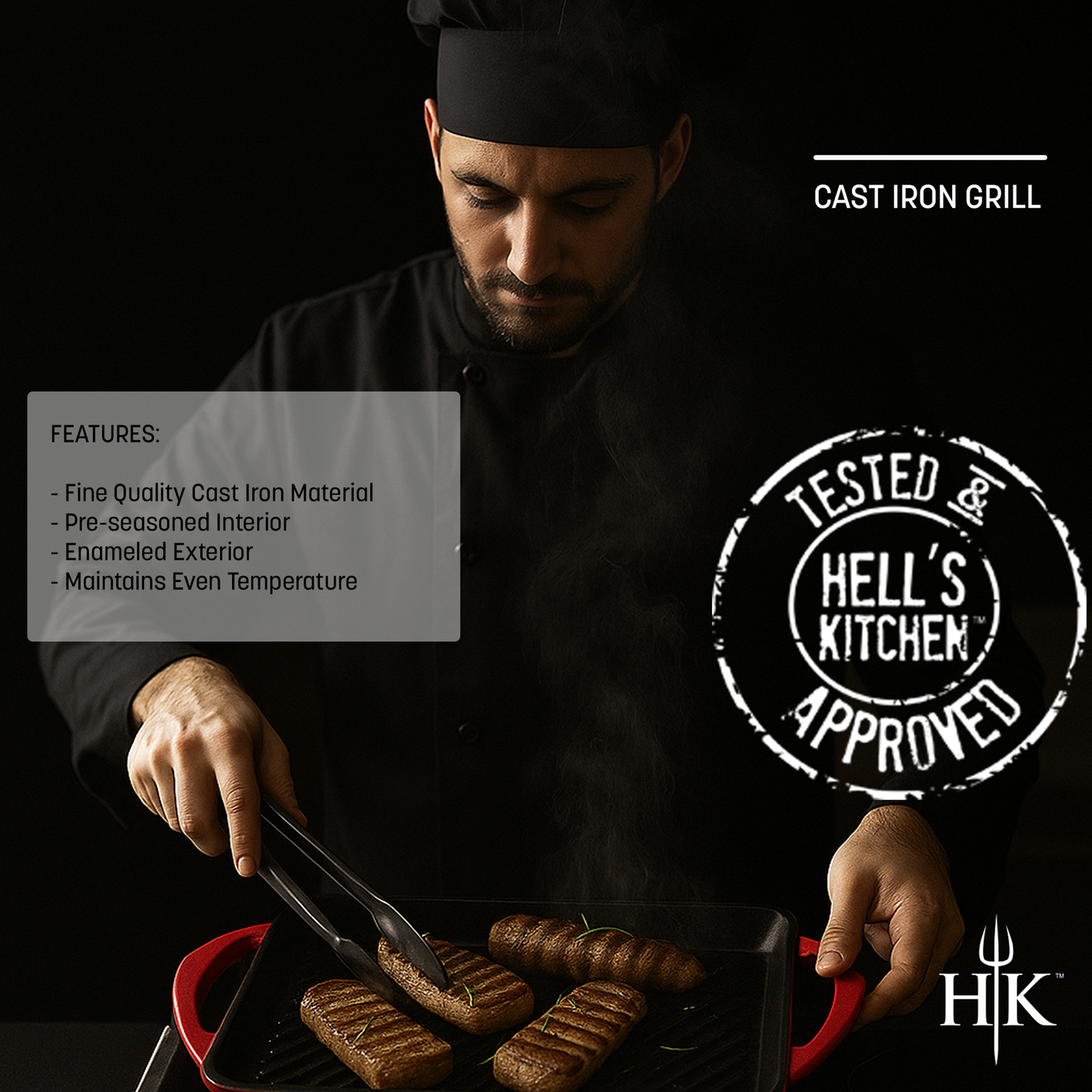 Hell's Kitchen 16-Inch Cast Iron Grill