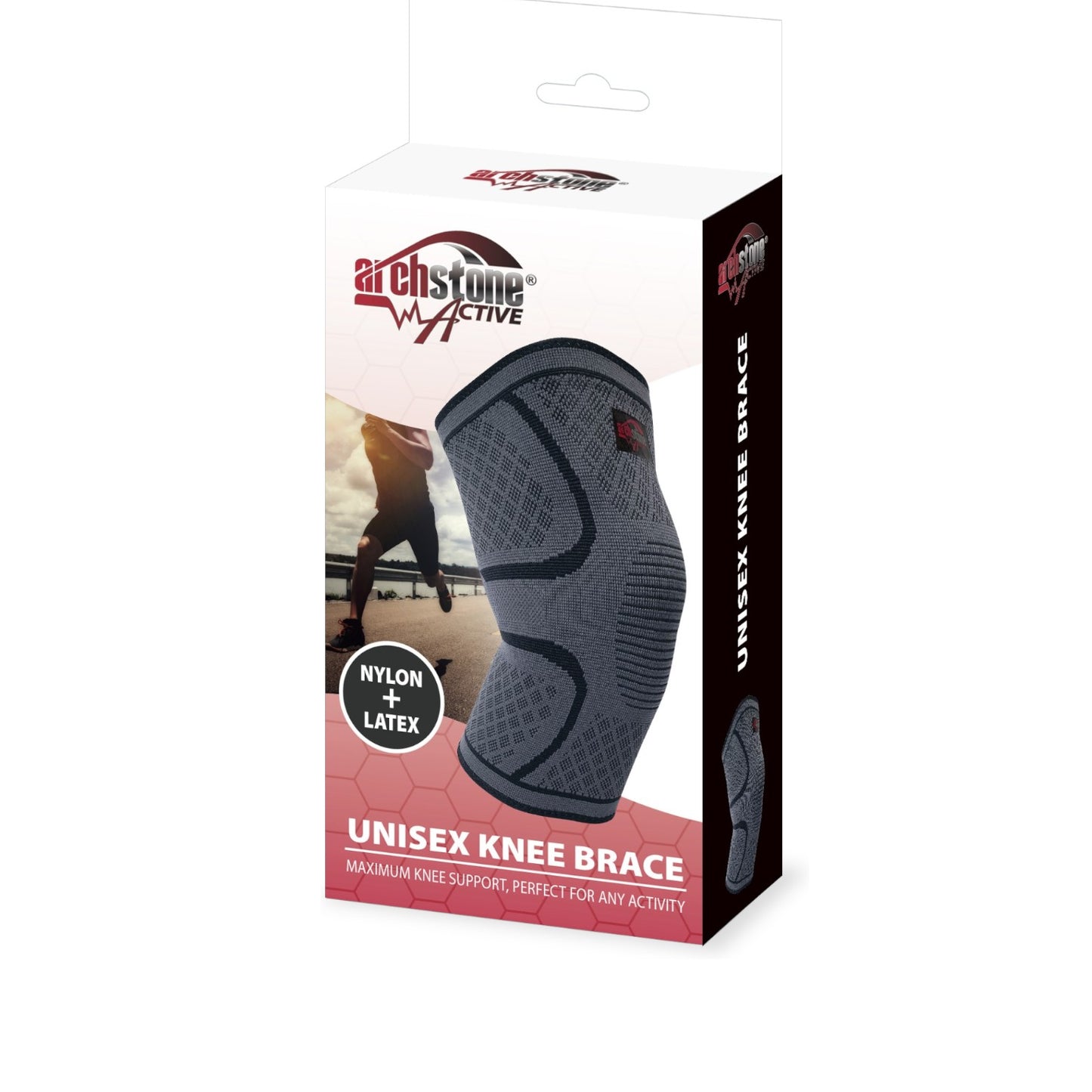 Archstone 2-Piece Unisex Knee Brace - Latex Nylon