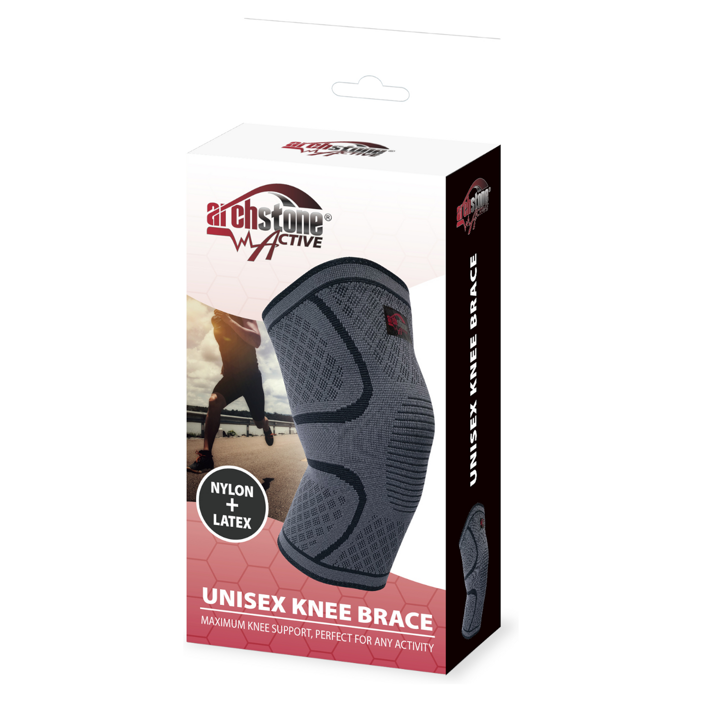 Archstone 2-Piece Unisex Knee Brace - Latex Nylon