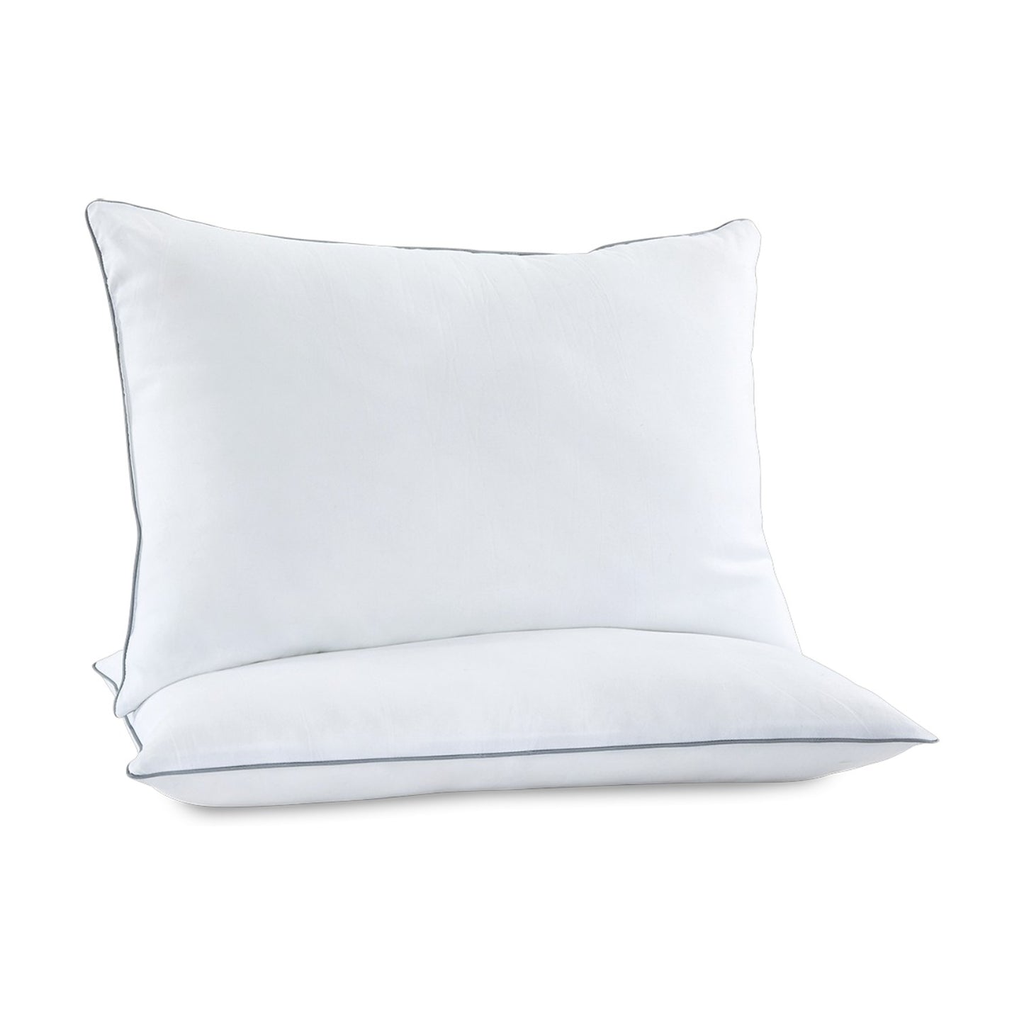 Archstone 2-Piece Queen White Piped Edge Pillow Set - Home Collection