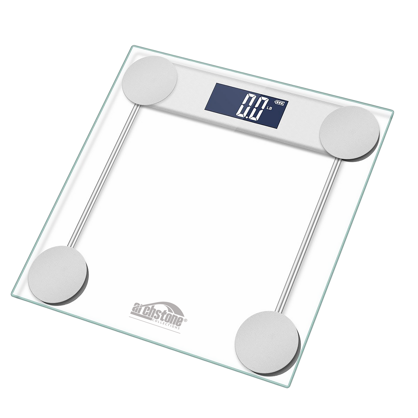 Archstone Digital Bathroom Scale - LCD Backlighting and Tempered Glass