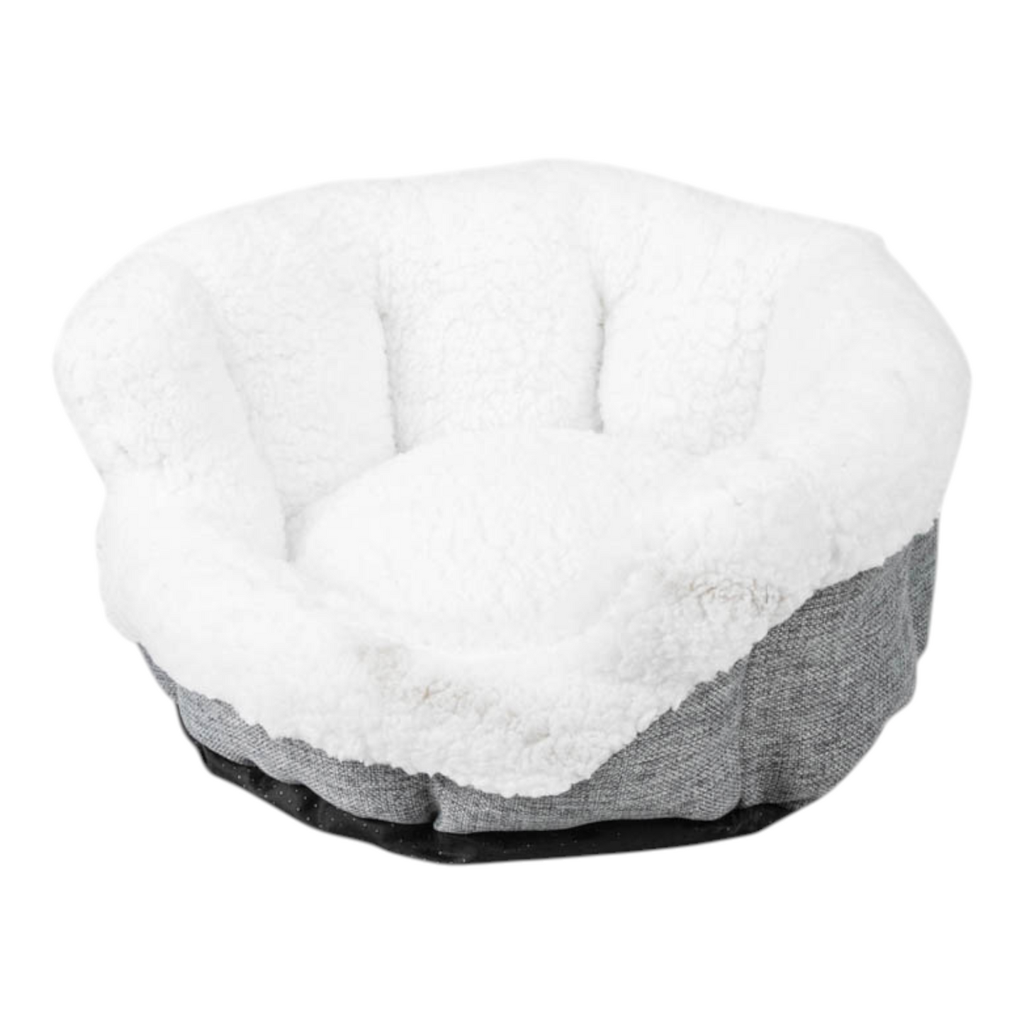 Archstone Pets Glove Bed - Gray, Sherpa Lining, S M L Sizes