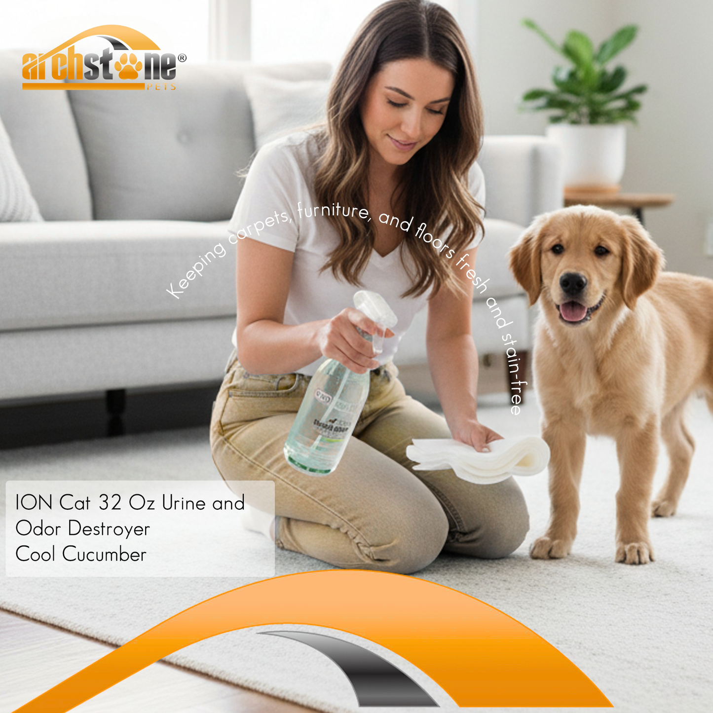 ION Pet 32 Oz Stain and Odor Destroyer - Cool Cucumber