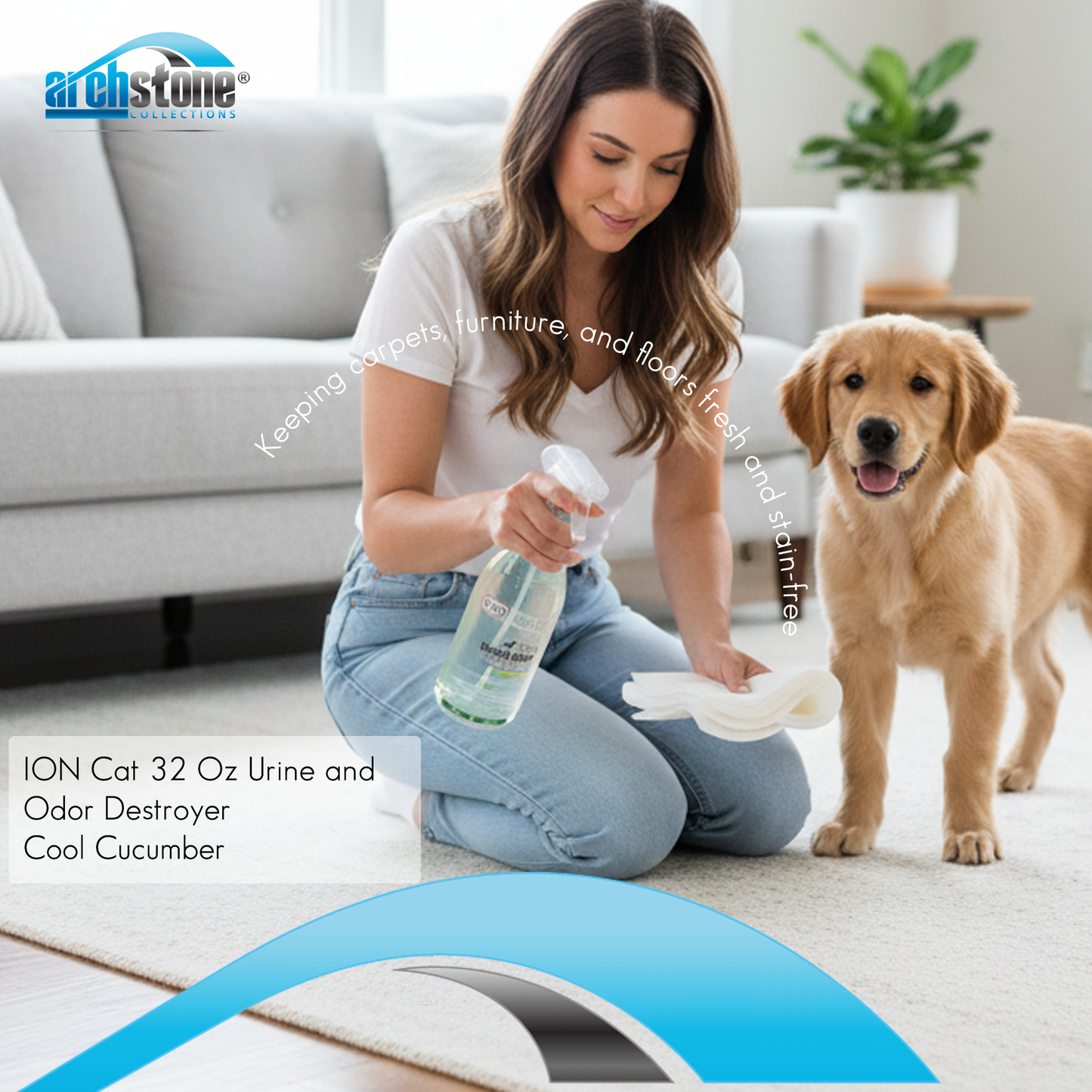 ION Pet 32 Oz Stain and Odor Destroyer - Cool Cucumber