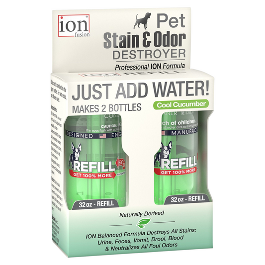 Refill Pack - ION Pet 32 Oz Stain and Odor Destroyer - Cool Cucumber