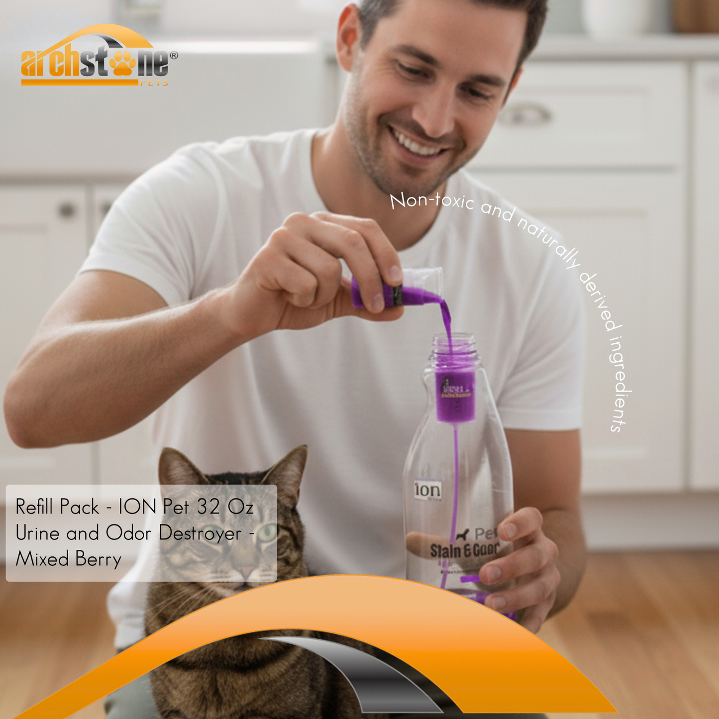 Refill Pack - ION Pet 32 Oz Urine and Odor Destroyer - Mixed Berry