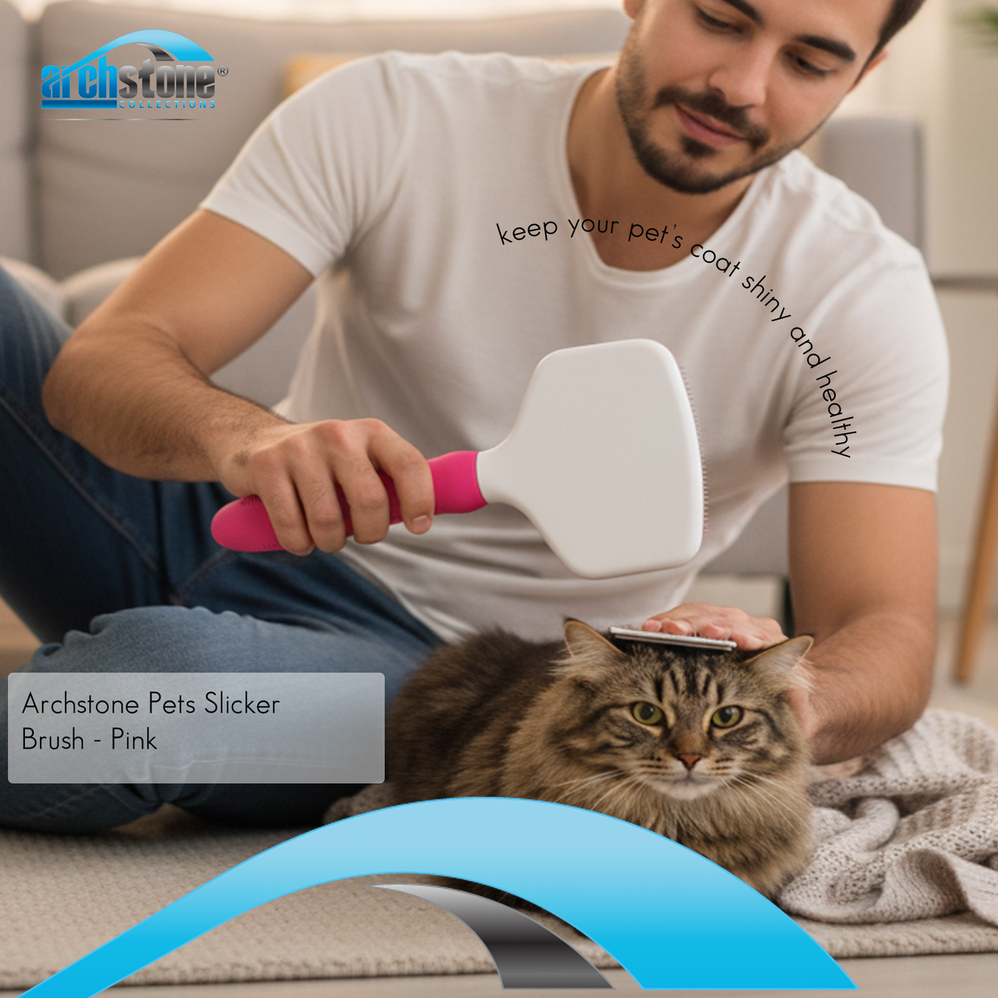 Archstone Pets Slicker Brush - Pink