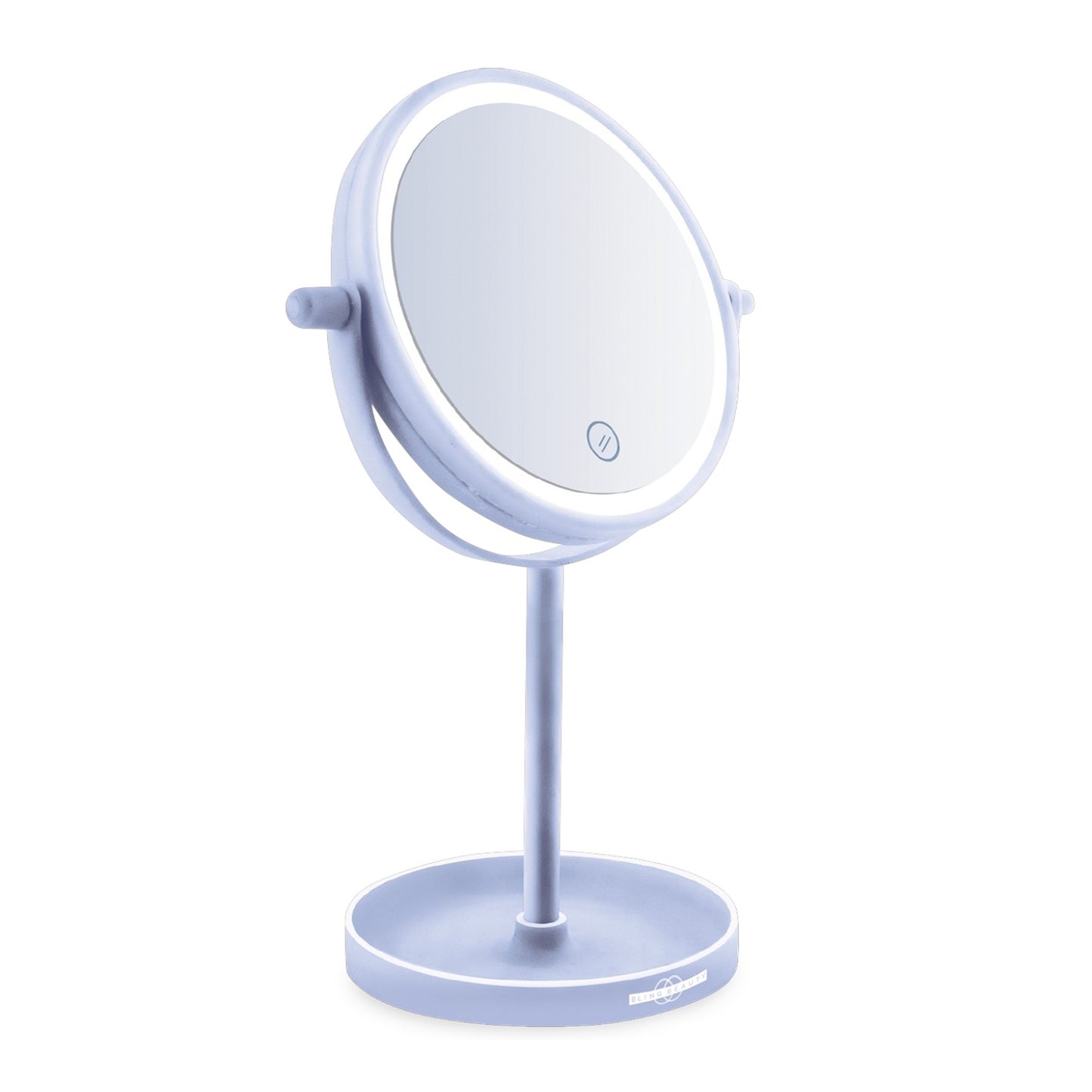 Bling Beauty 6-Inch LED Light Vanity Mirror with Tray Base
