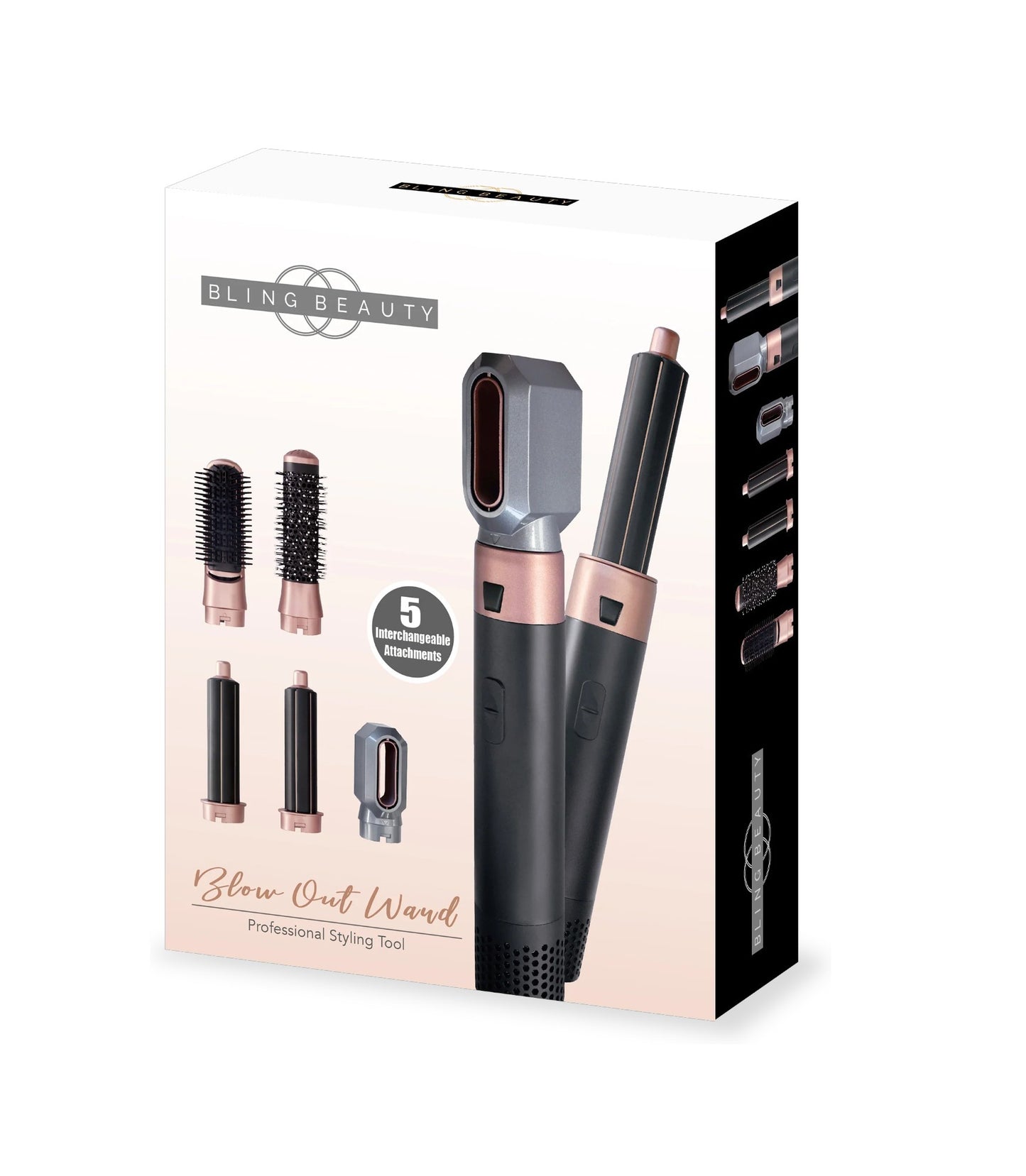 Bling Beauty Multi-Function Blow Out Wand - Black White