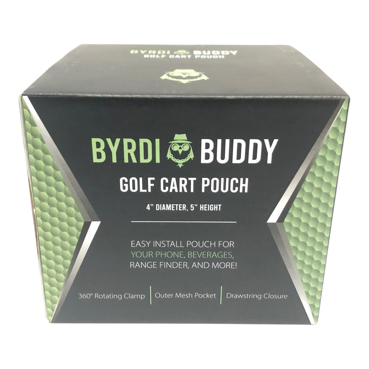 Byrdi Buddy Gold Cart Mount with 360° Rotating Clip