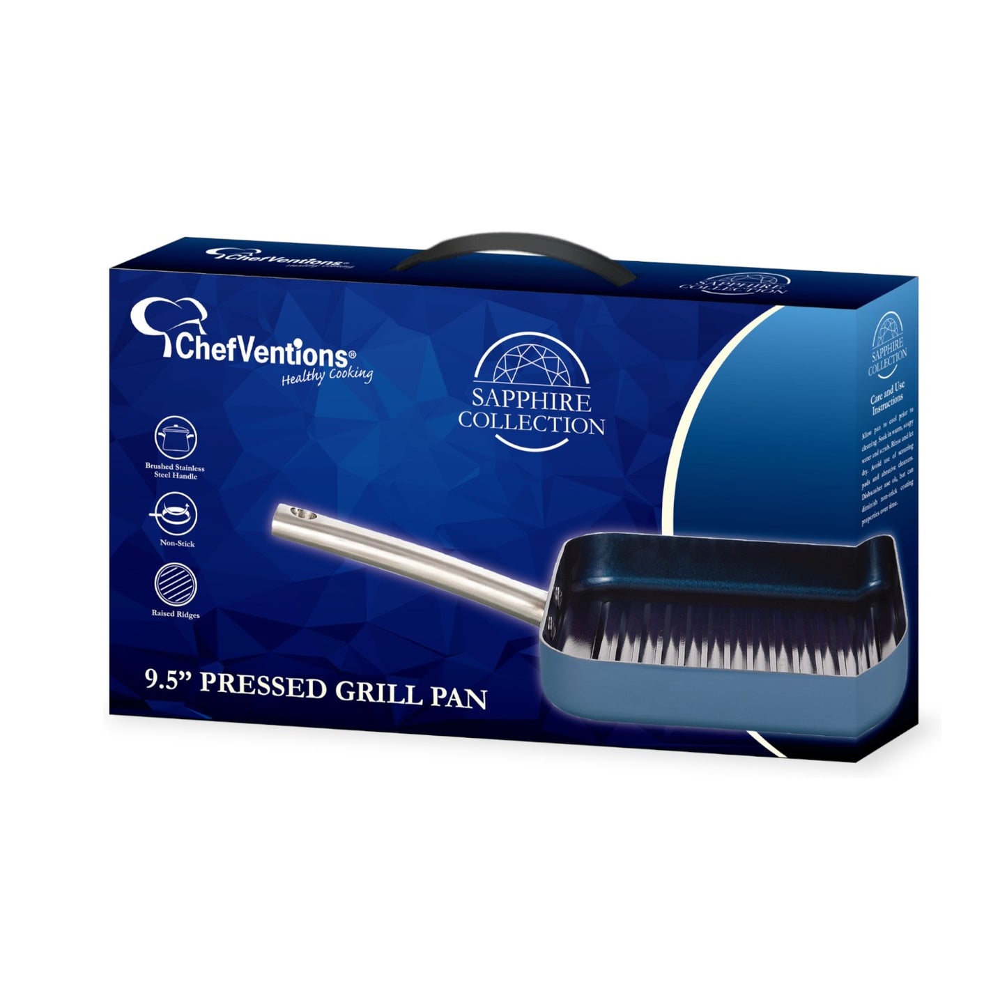 ChefVentions 9.5-Inch Grill Pan - Sapphire Collection