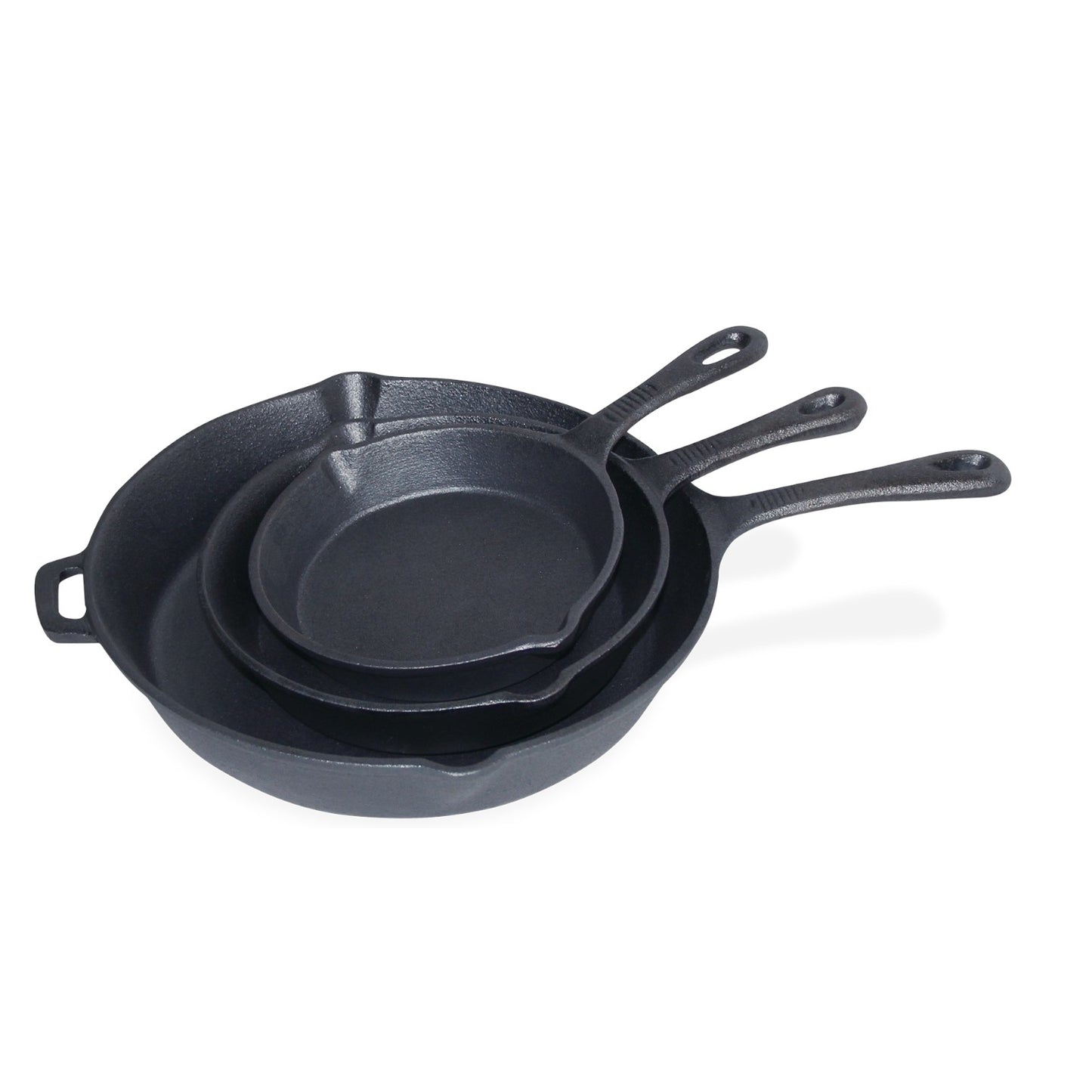 ChefVentions 3-Piece Pre-Seasoned Cast Iron Skillet Set