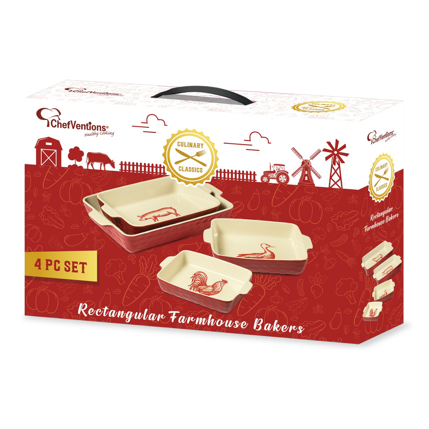 ChefVentions 4-Piece Farmhouse Bakers Set